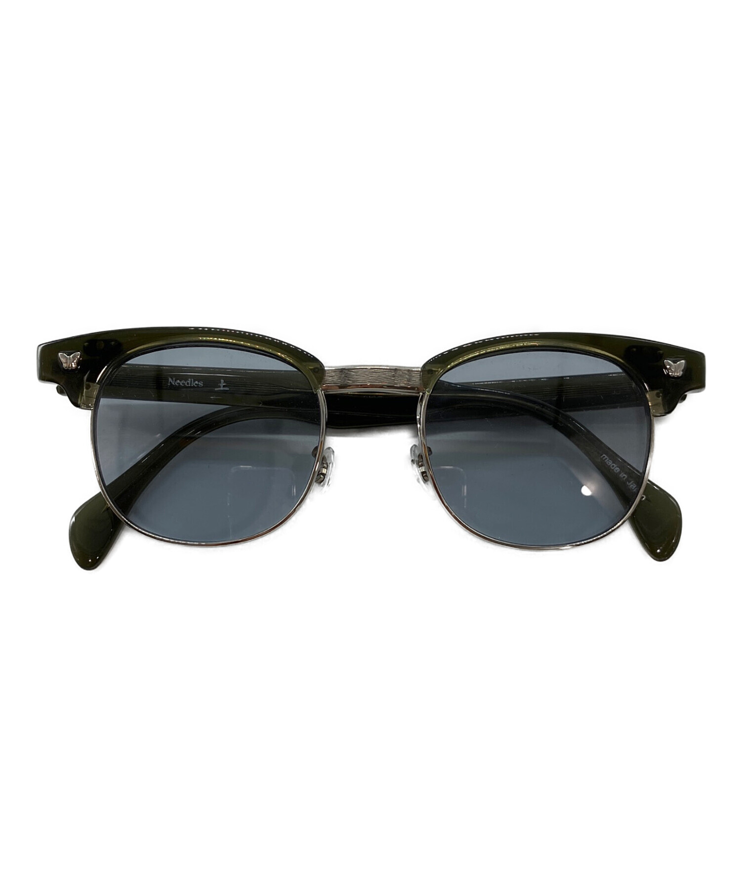 Needles papillon glasses「土」 中古・古着通販】Needles (ニードルズ) PAPILLON GLASSES カ-キ