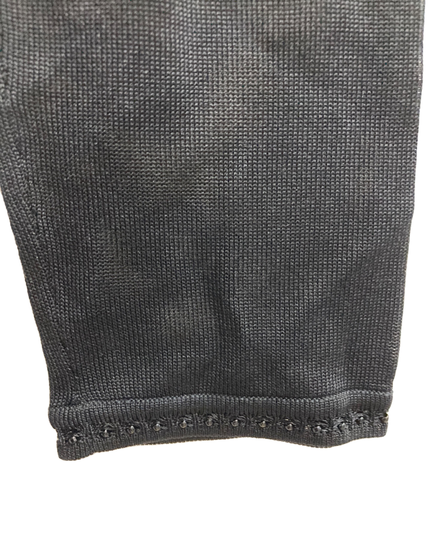 中古・古着通販】LEONARD (レオナール) ビーズ刺繍ニット ブラック