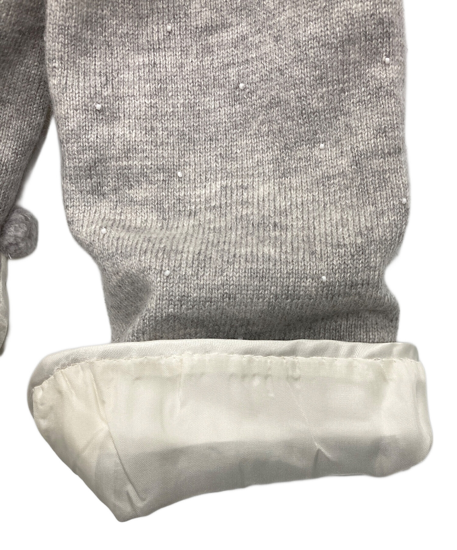 HOUSE OF LOTUS モチーフビーズカーディガン ハウスオブロータス HOUSE OF LOTUS *ビーズ付きニットカーディガン*M