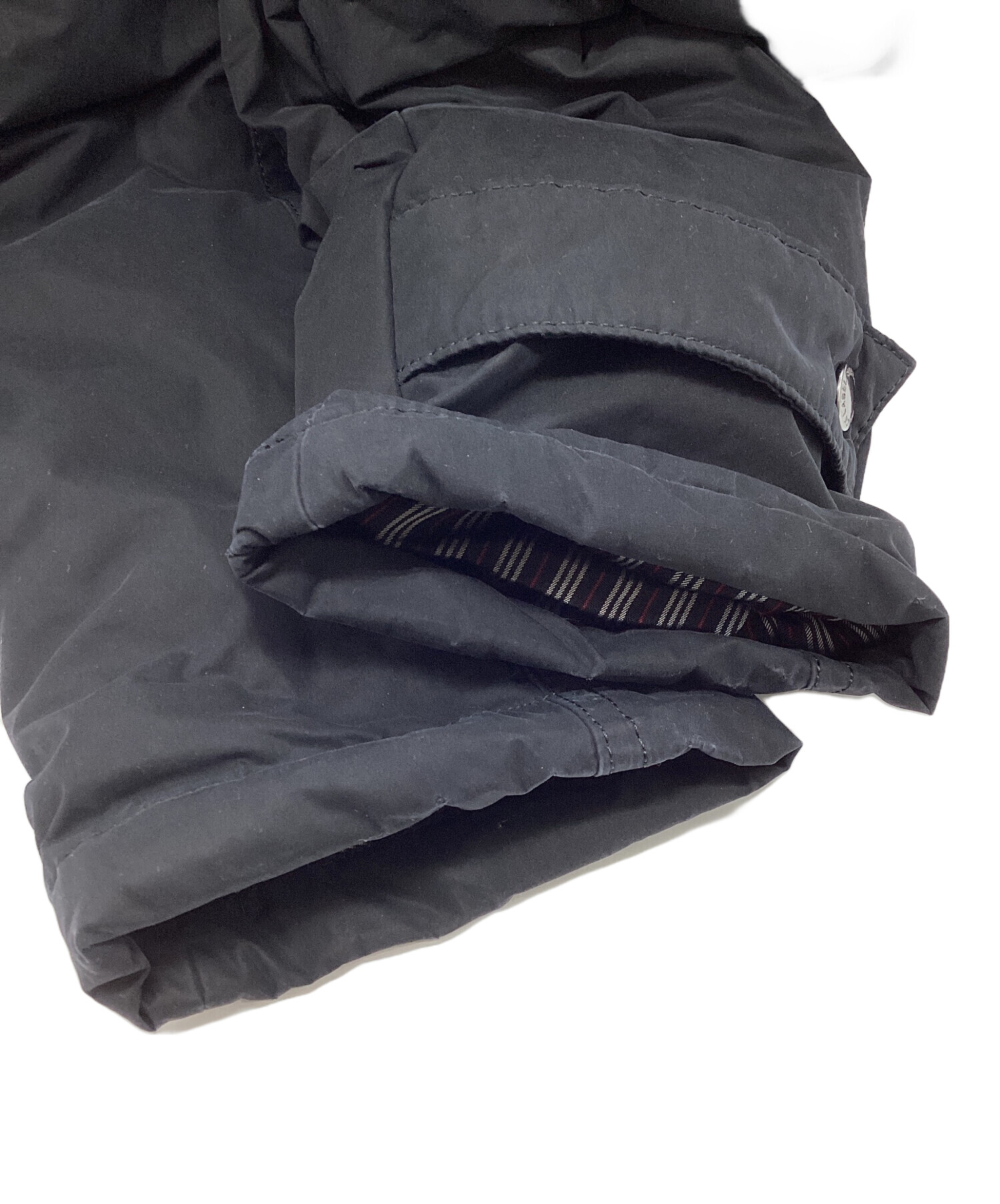 美品 バーバリーブラックレーベル マリンコート ベロア ストライプ