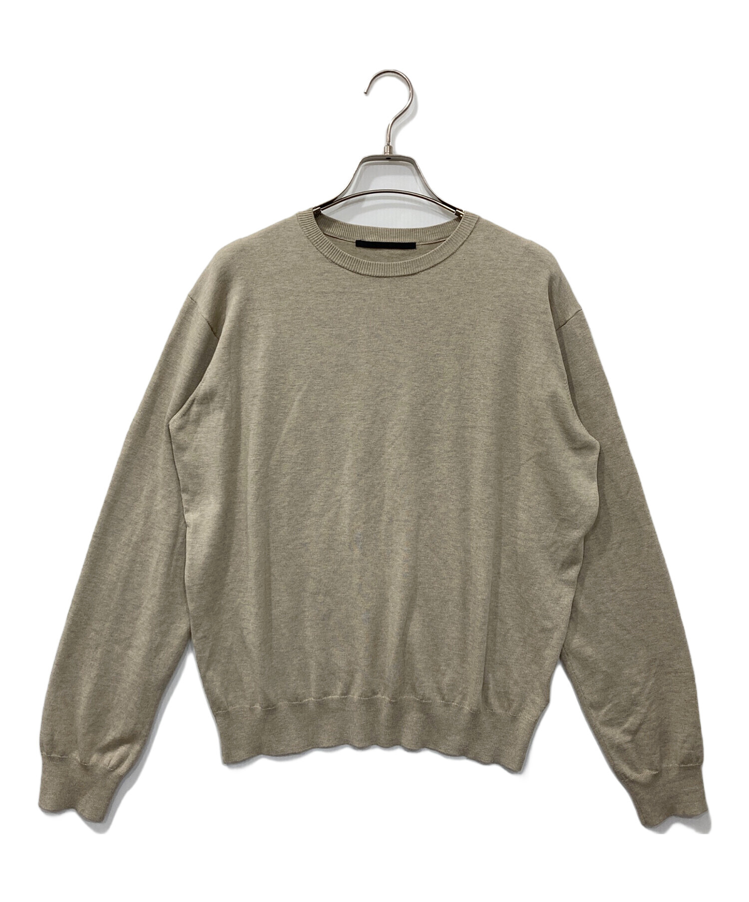 AP STUDIO シルクコットンハイゲージプルオーバー ベージュ 中古・古着通販】AP STUDIO (エーピーストゥディオ) SILK COTTON H/G