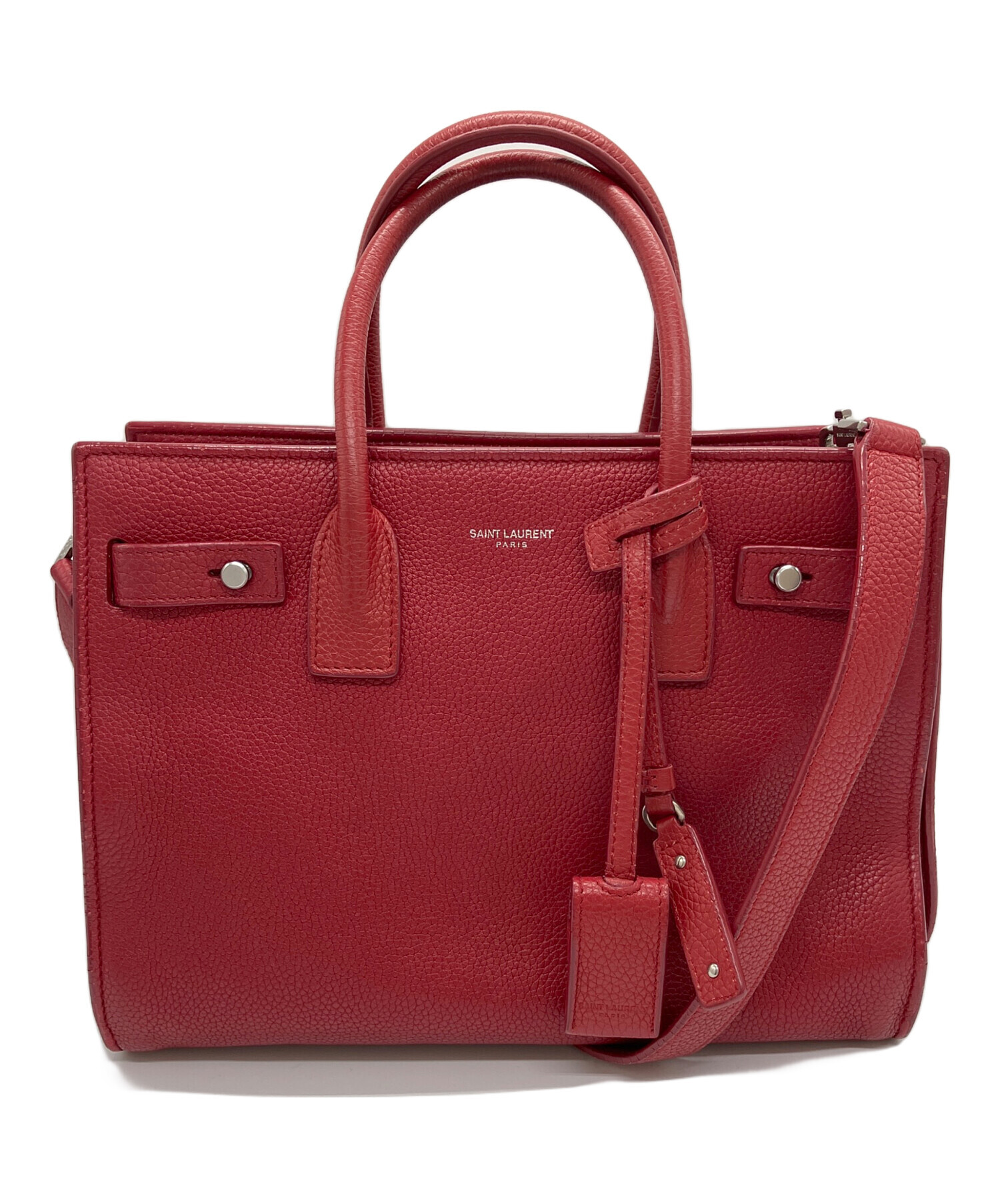 SAINT LAURENT ハンドバッグ レッド 2way 中古・古着通販】Saint Laurent Paris (サンローランパリ) 2WAYバッグ