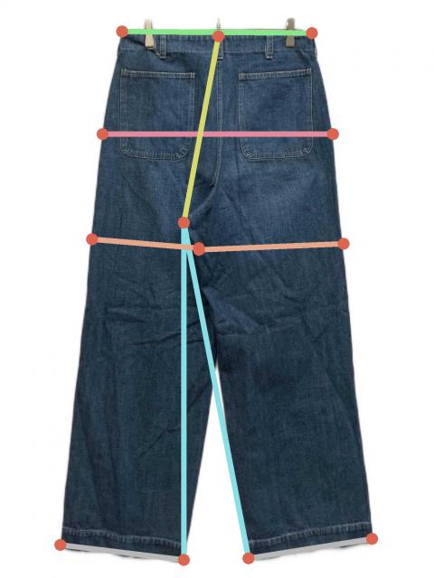 中古・古着通販】chimala (チマラ) ワイドストレートデニムパンツ