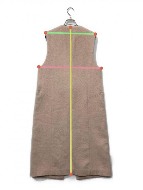 【未使用品】アナイ ロング丈 アルパカヘリンボンロングジレ ピンク S 中古・古着通販】ANAYI (アナイ) アルパカヘリンボンロングジレ ピンク