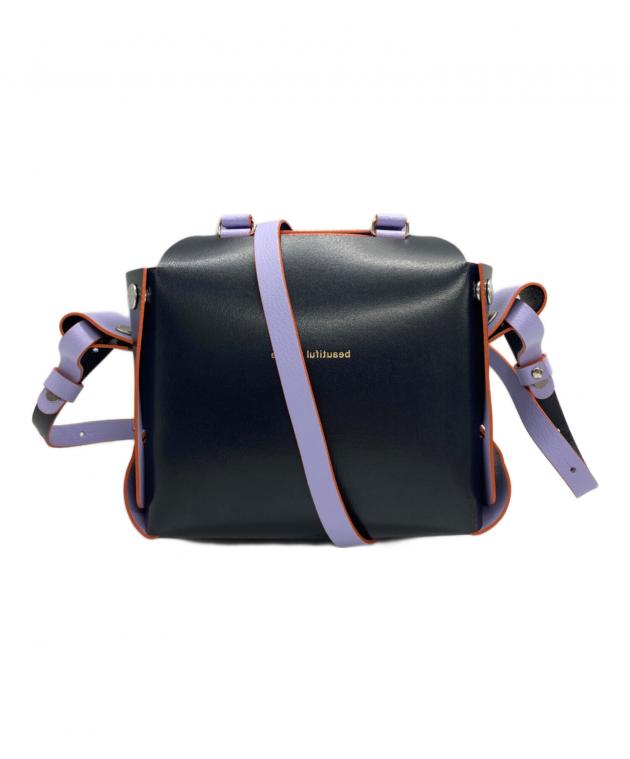 beautiful people ショルダーバッグ - 黒x紺xピンク 【古着】【中古】 中古・古着通販】beautiful people (ビューティフルピープル) mini