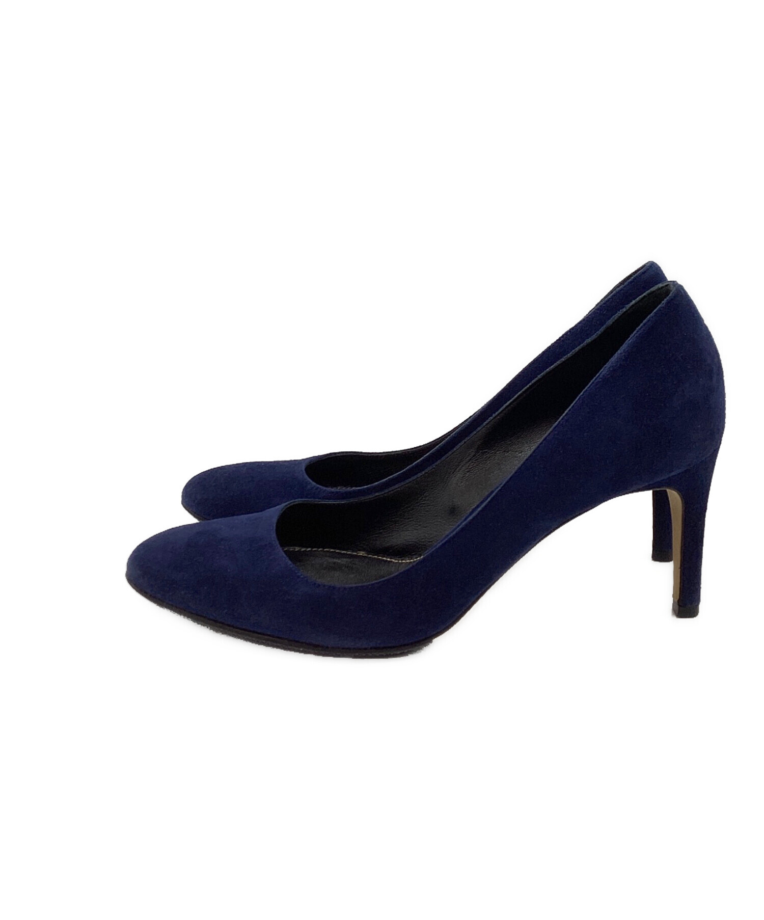 V*A様 sergio rossi ネイビー ハイヒール・パンプス 中古・古着通販】sergio rossi (セルジオロッシ) スウェードパンプス