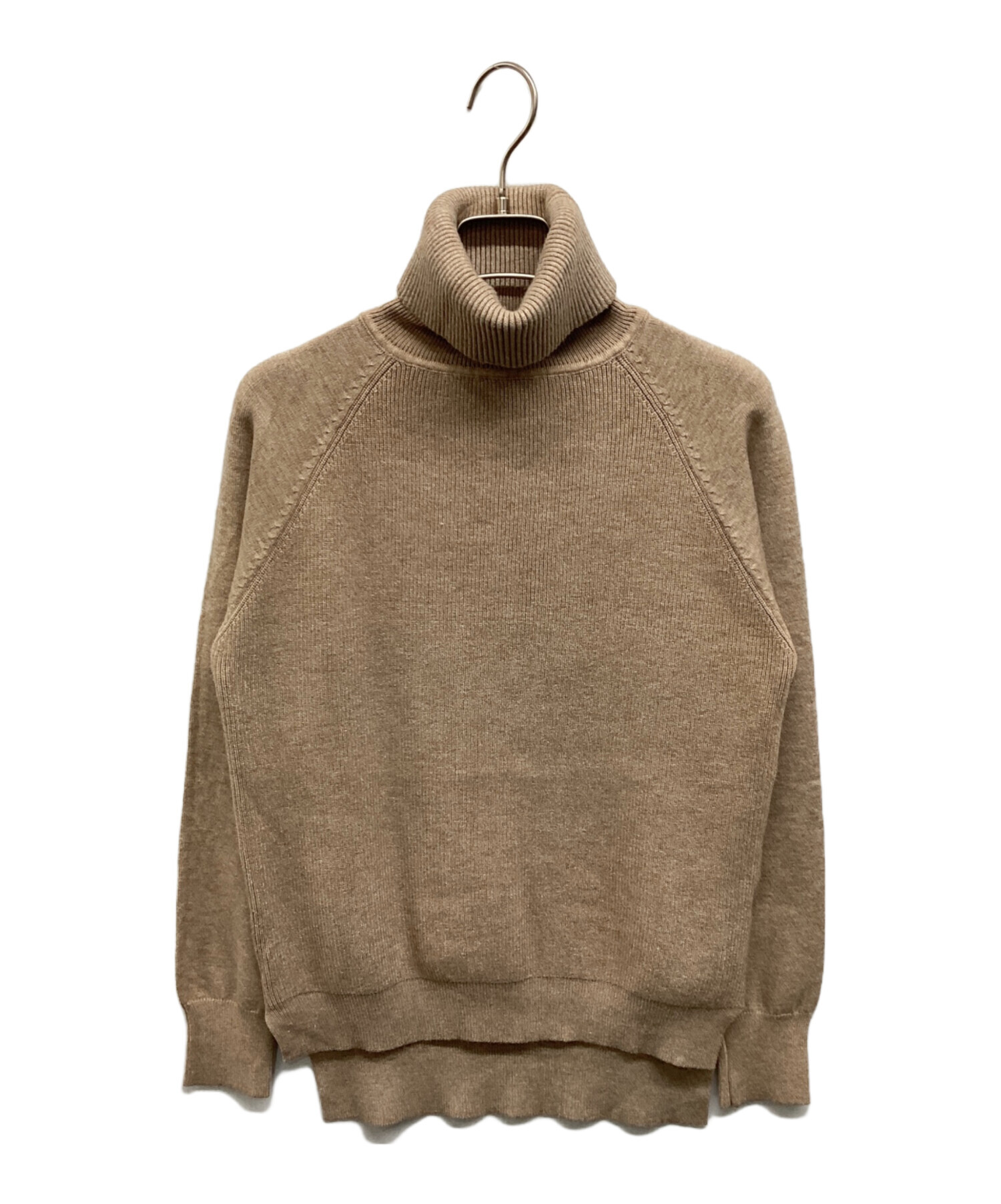 maxmara ベージュ タートルネックニットLサイズ 中古・古着通販】MaxMara (マックスマーラ) タートルネックニット