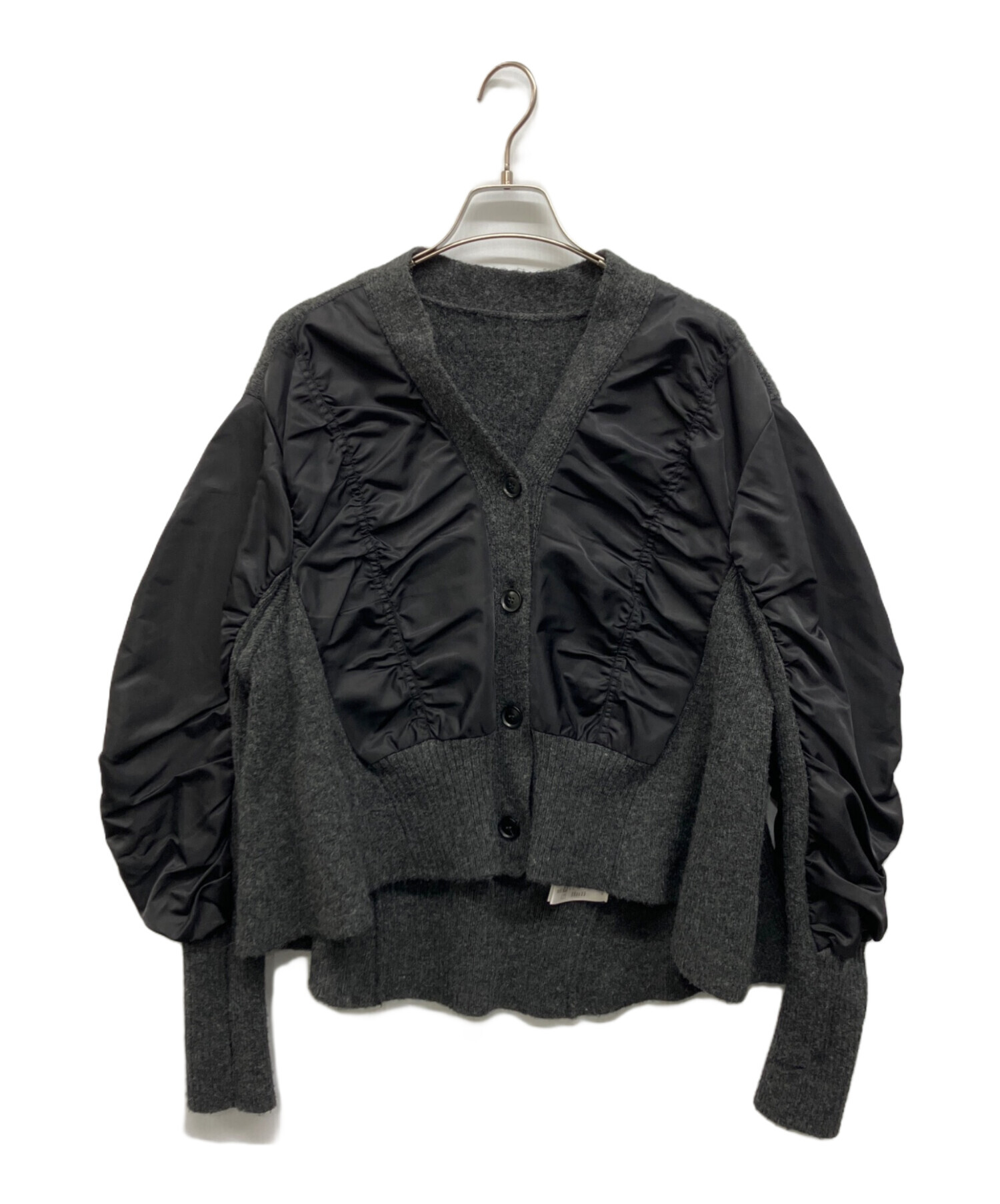 maison de Dolce. シアーカーディガン　メゾンドドルチェ　黒 中古・古着通販】maison de Dolce. (メゾンドドルチェ) ドッキング