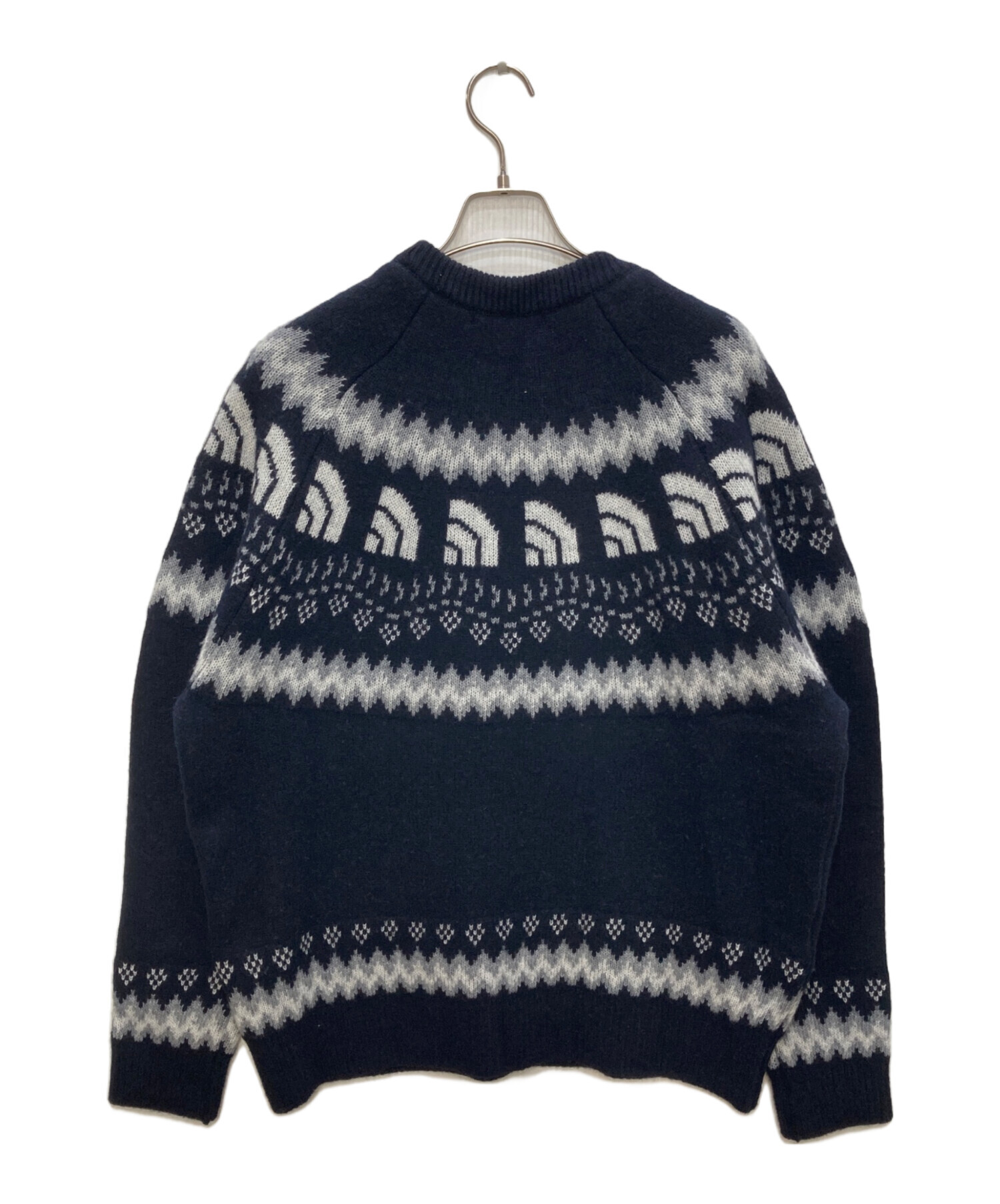 THE NORTH FACE ハーフジップ ニット 刺繍ロゴ XL ゆるだぼ古着 中古 