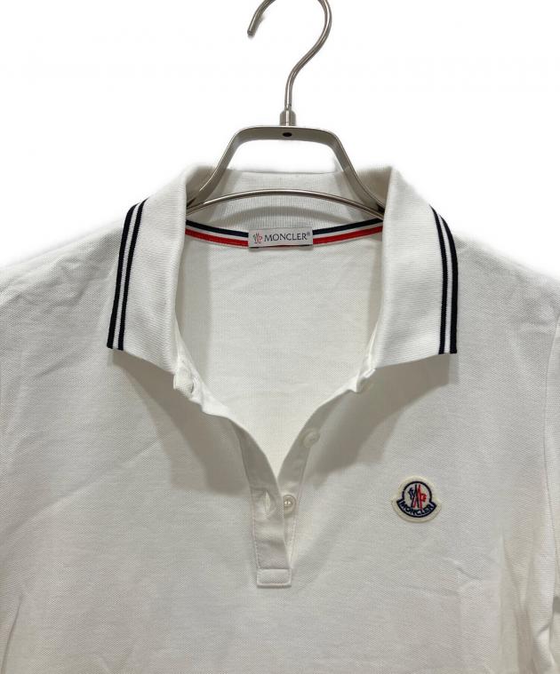 中古・古着通販】MONCLER (モンクレール) ポロシャツ ホワイト サイズ