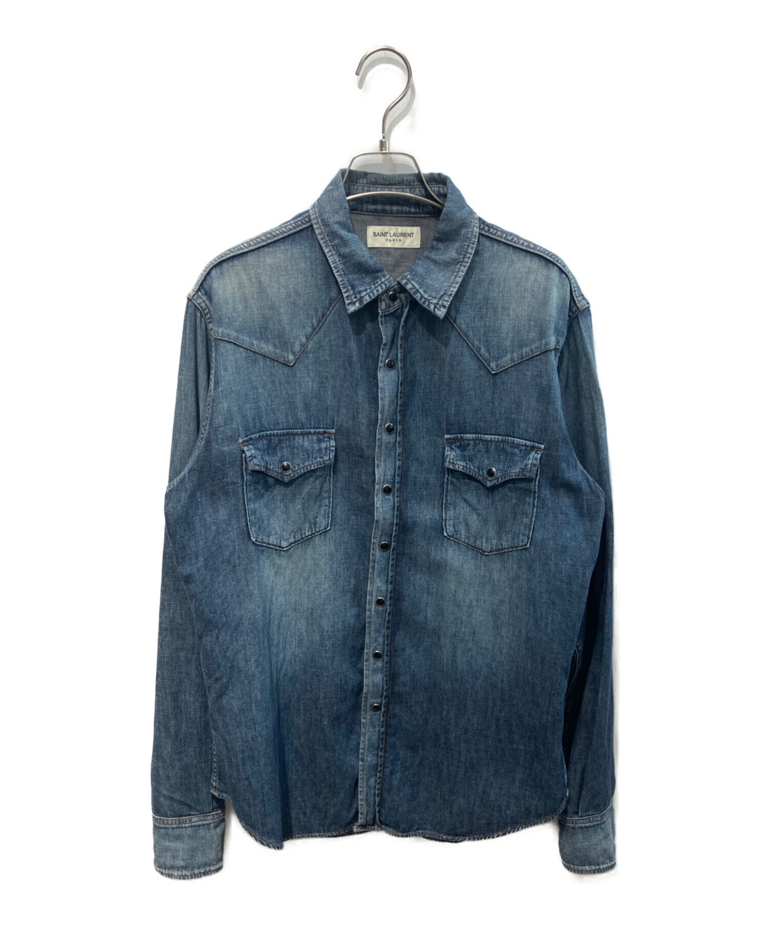 SAINT LAURENT ウエスタンシャツ 中古・古着通販】Saint Laurent Paris (サンローランパリ) デニム