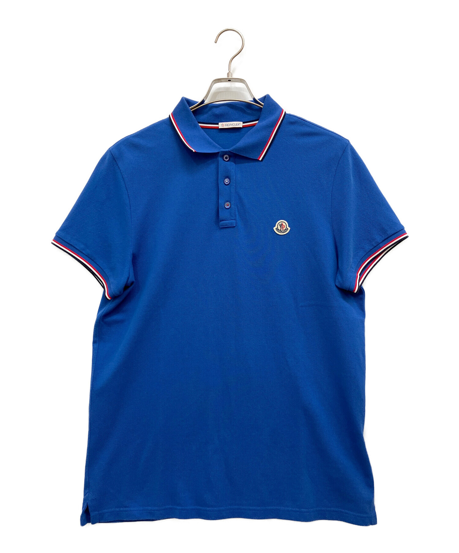 美品！モンクレール MAGLIA POLO ポロシャツ サイズXL メンズ 中古・古着通販】MONCLER (モンクレール) MAGLIA POLO ブルー サイズ