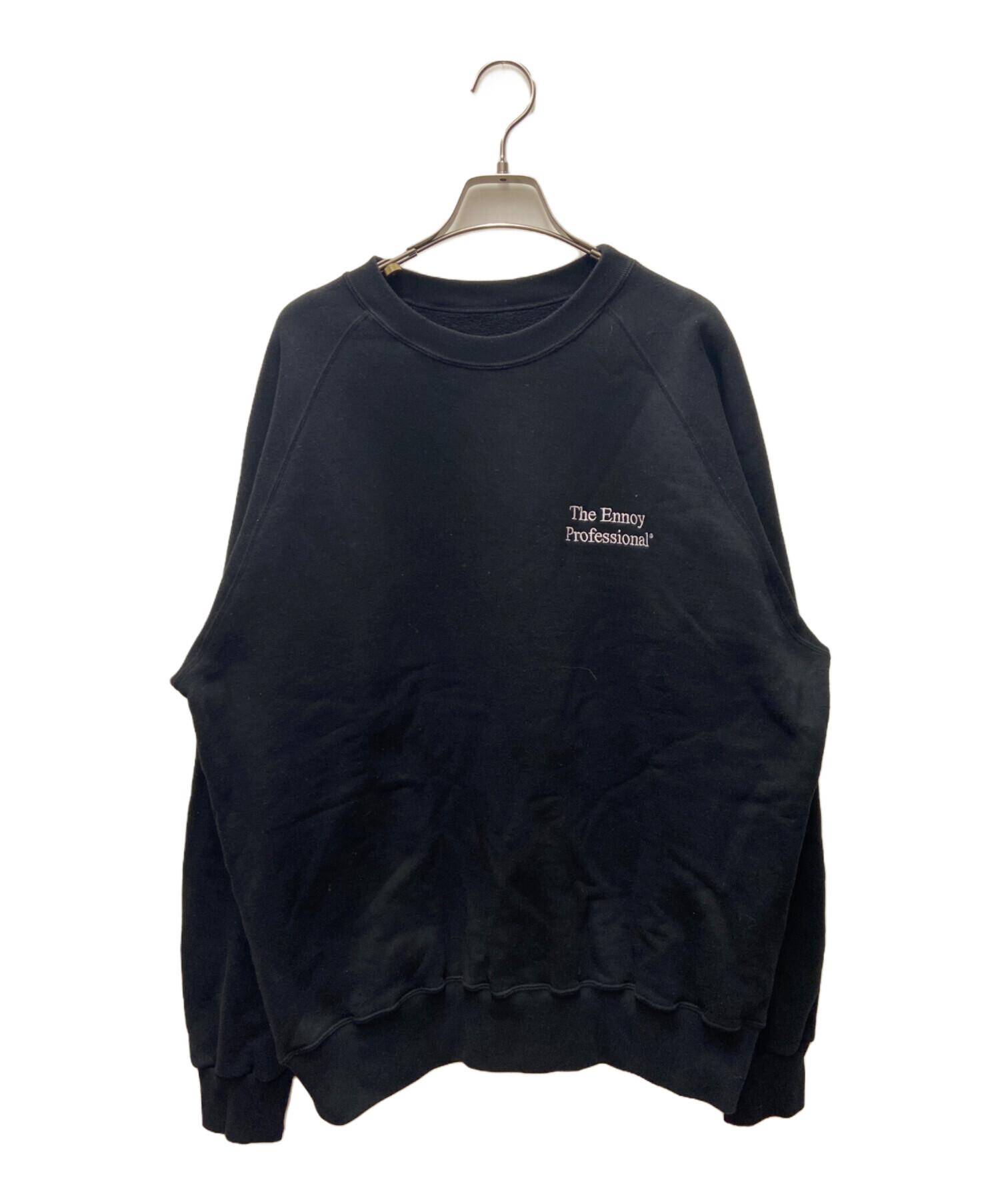 n*i様 The Ennoy エンノイ スウェット M ブラック 黒 ロゴ 刺繍 中古・古着通販】ENNOY (エンノイ) クルーネックスウェット ブラック