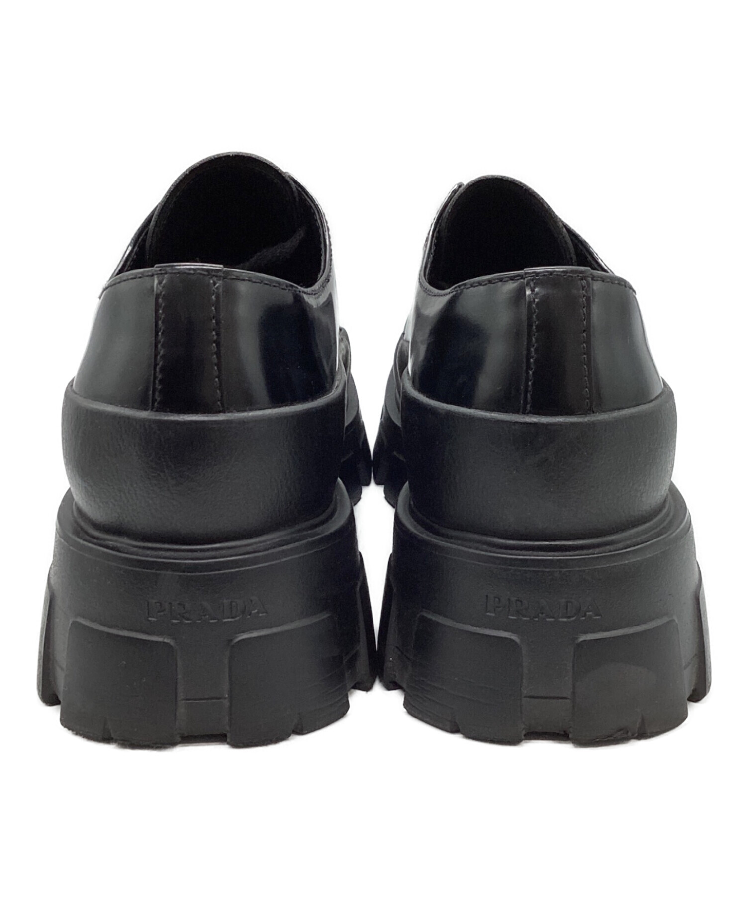 中古・古着通販】PRADA (プラダ) モノリスダービーシューズ ブラック