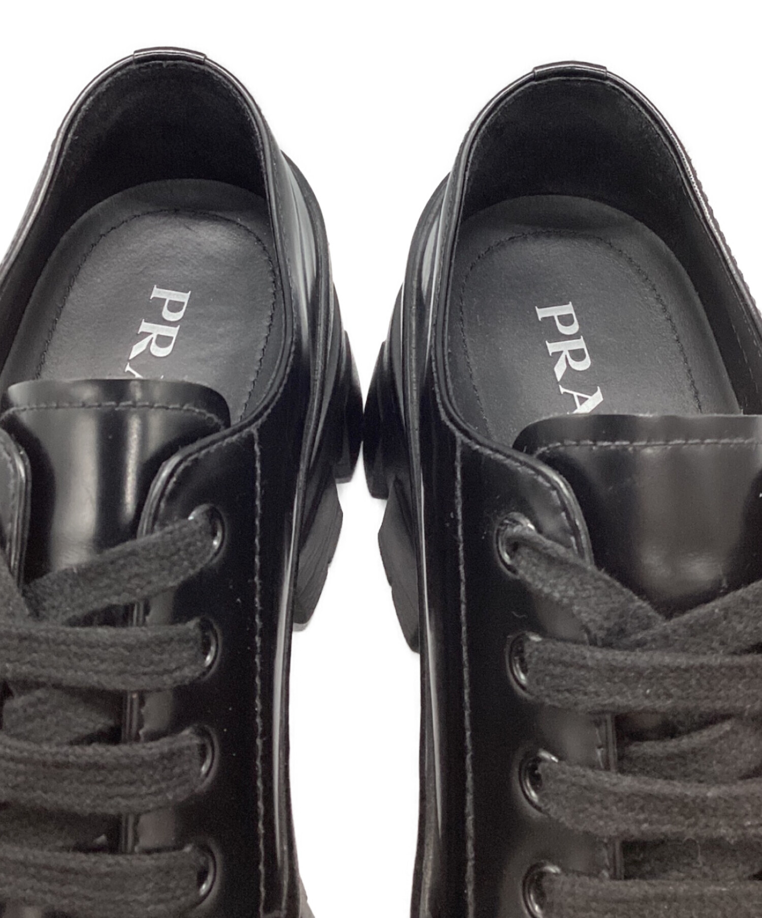 中古・古着通販】PRADA (プラダ) モノリスダービーシューズ ブラック