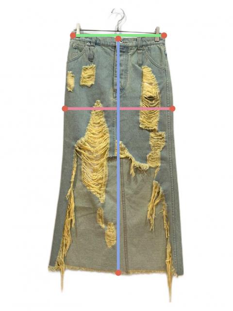 中古・古着通販】neith. (ネイス) ダメージデニムスカート インディゴ