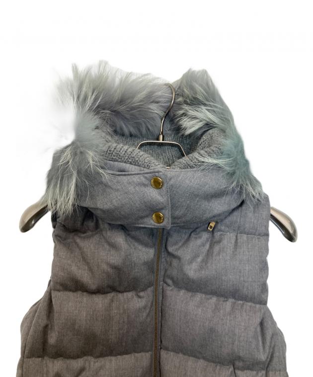 中古・古着通販】TATRAS (タトラス) ショートダウンベスト グレー