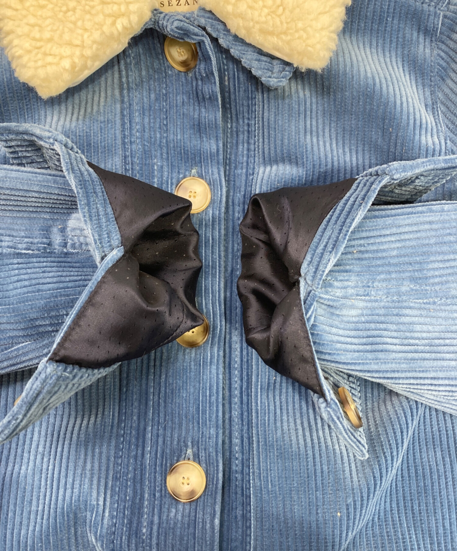 中古・古着通販】Sezane (セザンヌ) コーデュロイジャケット ブルー
