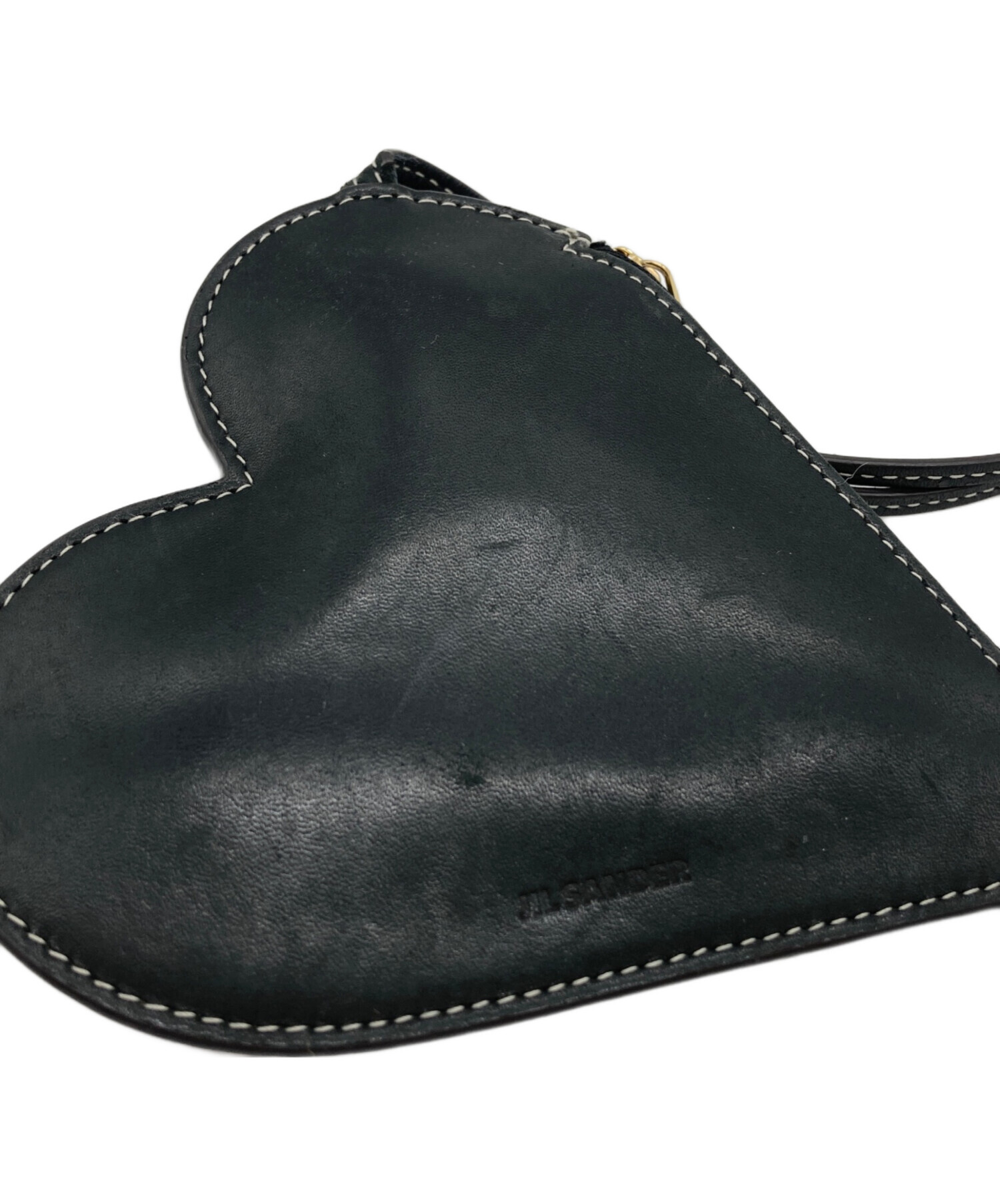 中古・古着通販】JIL SANDER (ジルサンダー) HEART POUCH ブラック