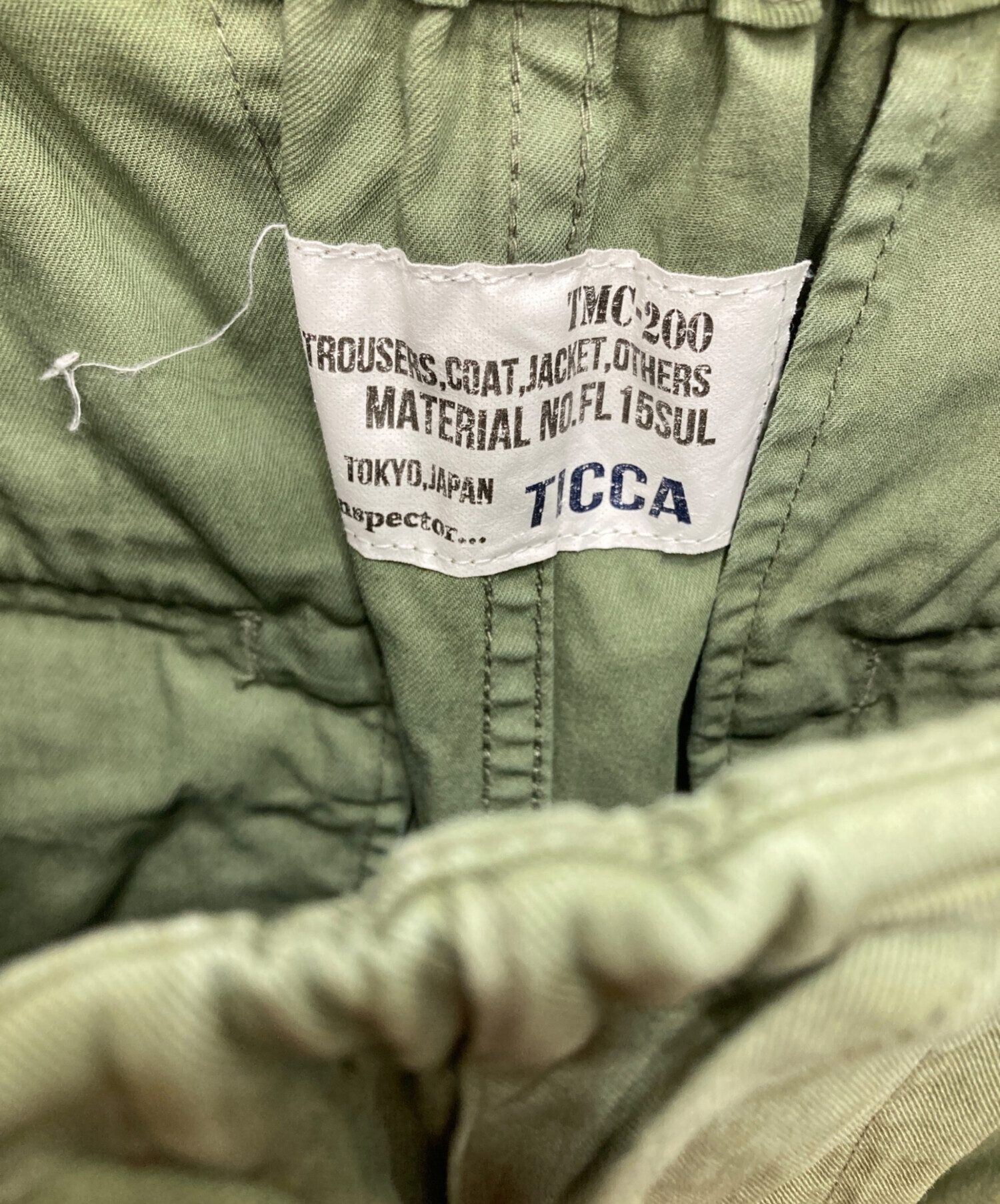 中古・古着通販】ticca (ティッカ) カーゴパンツ オリーブ サイズ:F