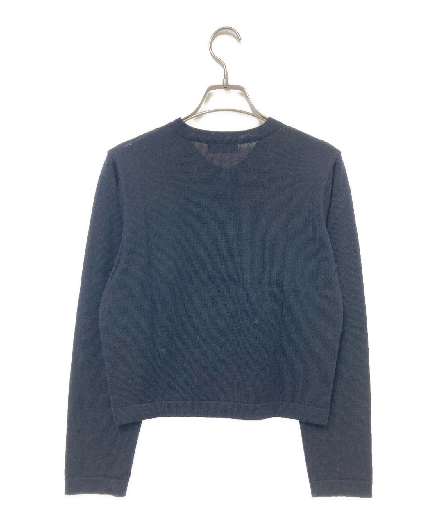 中古・古着通販】ETRO (エトロ) シルク切替カーディガン ブラック