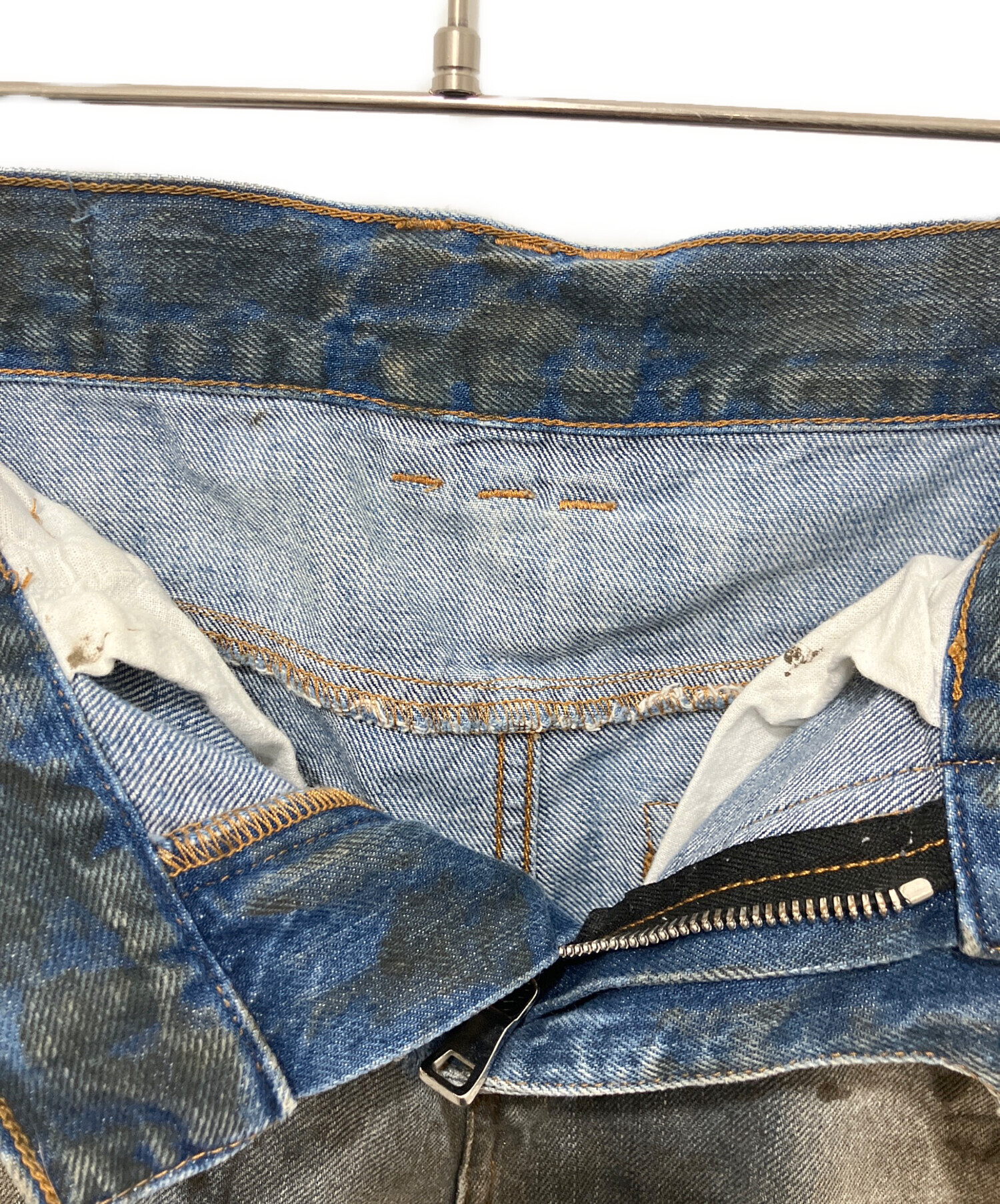中古・古着通販】BALMAIN (バルマン) オイルドバイカージーンズ