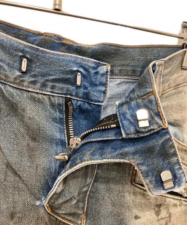 中古・古着通販】BALMAIN (バルマン) オイルドバイカージーンズ