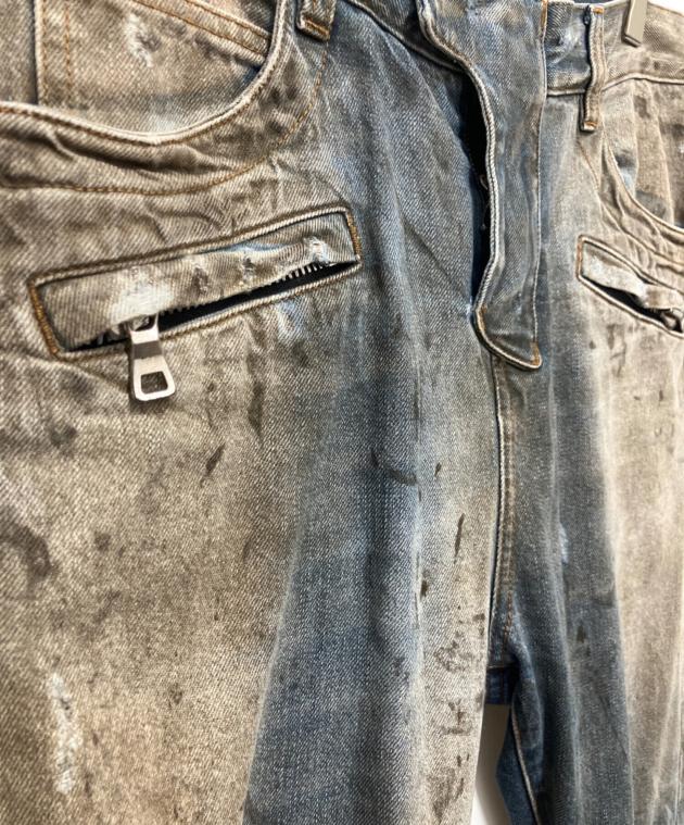 中古・古着通販】BALMAIN (バルマン) オイルドバイカージーンズ