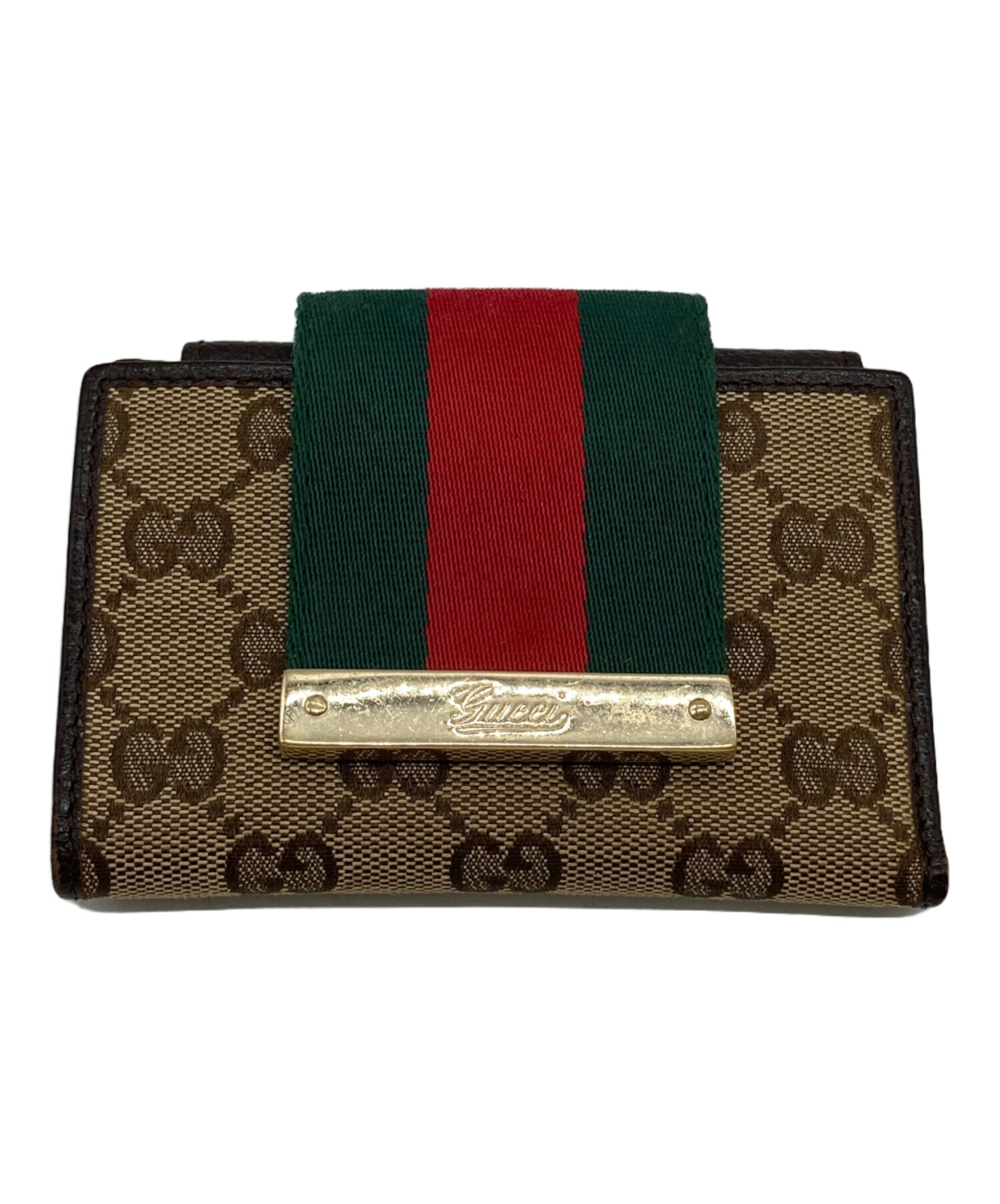 【専用】GUCCI ブラウンレザー 二つ折り財布 中古・古着通販】GUCCI (グッチ) 2つ折り財布 ブラウン｜ブランド