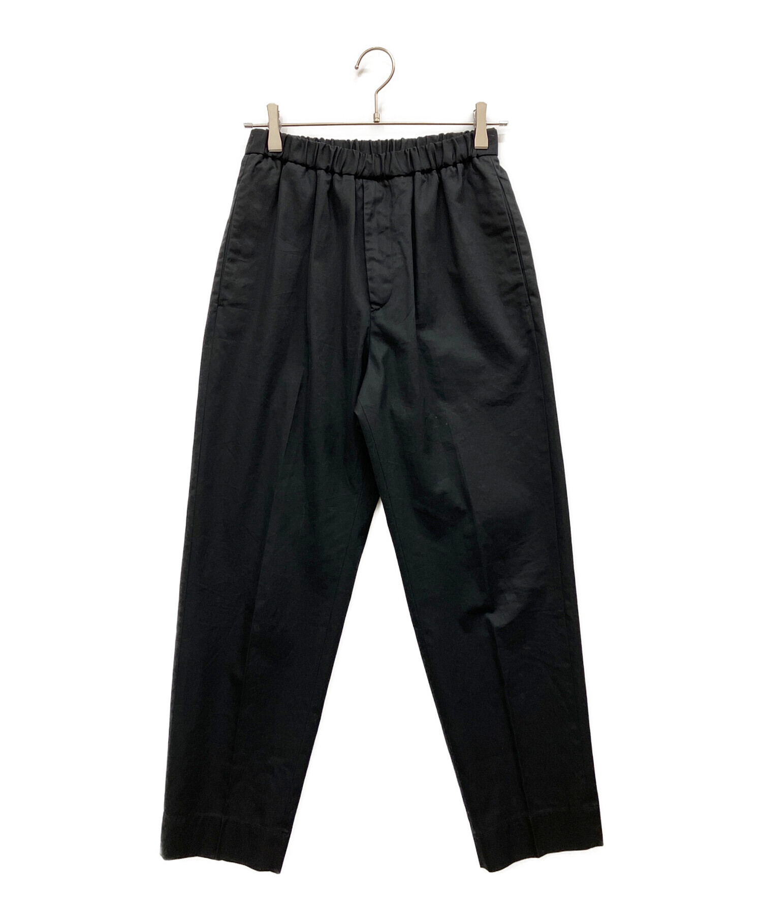 JIL SANDER イージースラックスパンツ サイズ44 ブラック 中古・古着通販】JIL SANDER (ジルサンダー) クロップドパンツ