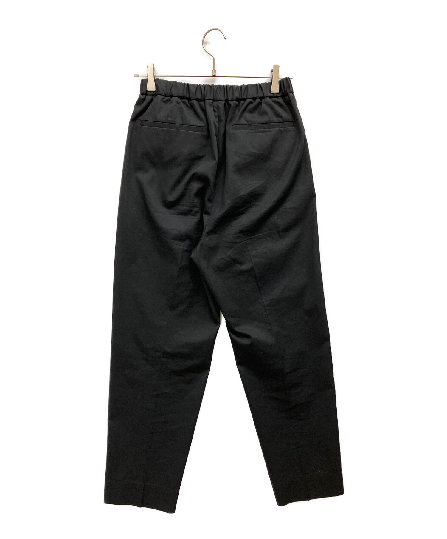 JIL SANDER ジルサンダーブラック スラックス 黒ブラック未使用シワ加工 中古・古着通販】JIL SANDER (ジルサンダー) クロップドパンツ