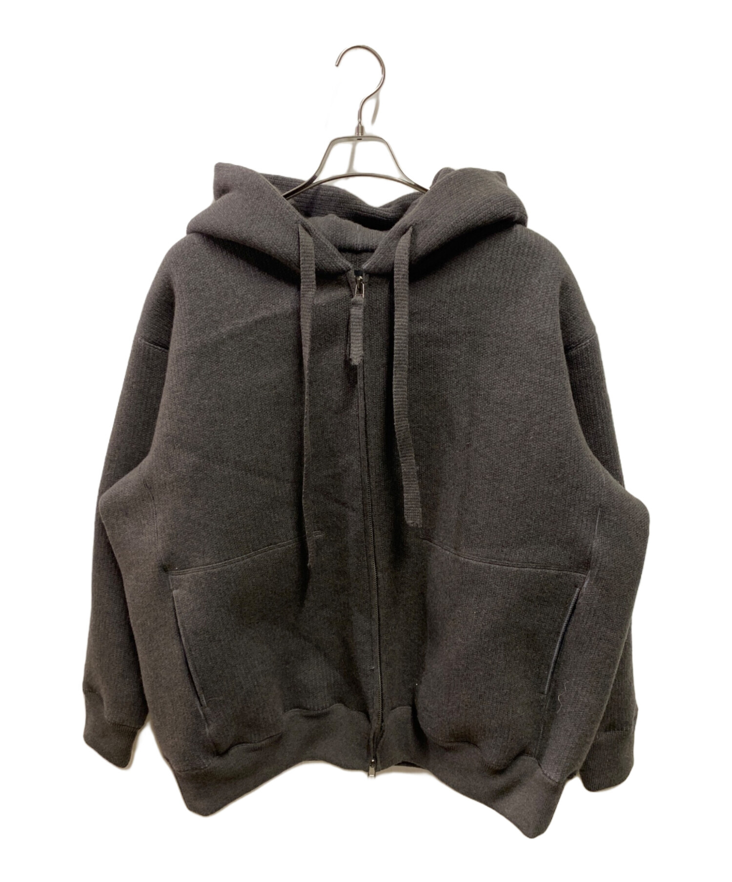 中古・古着通販】MAYKAM (メイカム) WOOL SWEAT ZIP HOODIE グレー 