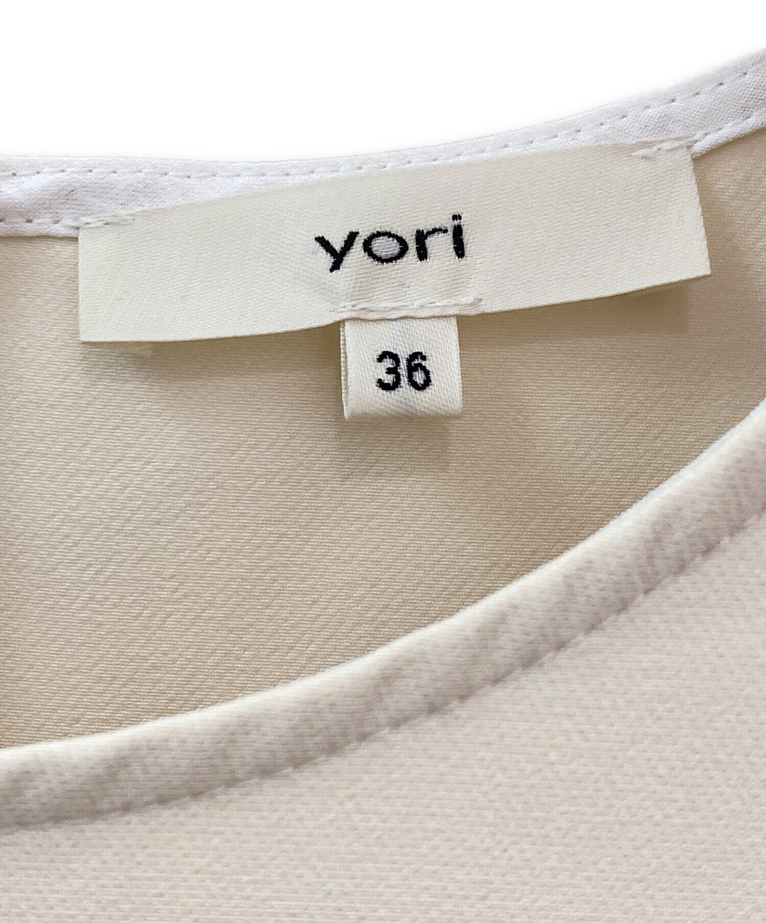 中古・古着通販】YORI (ヨリ) ティアードストレッチブラウス ベージュ 