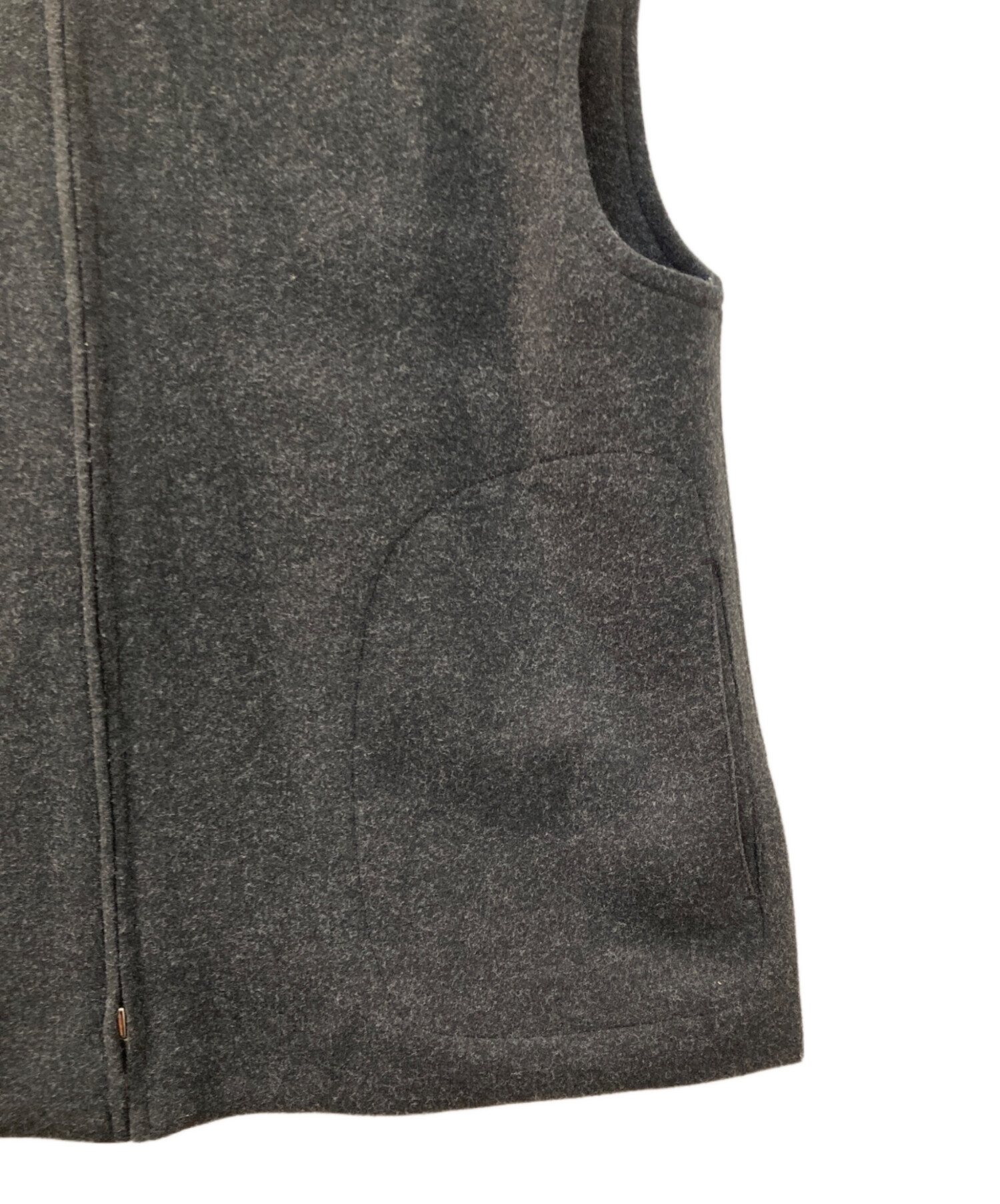 【試着のみ】YONFA ヨンファ　ウールジップベスト 中古・古着通販】YONFA (ヨンファ) ウールジップベスト グレー サイズ