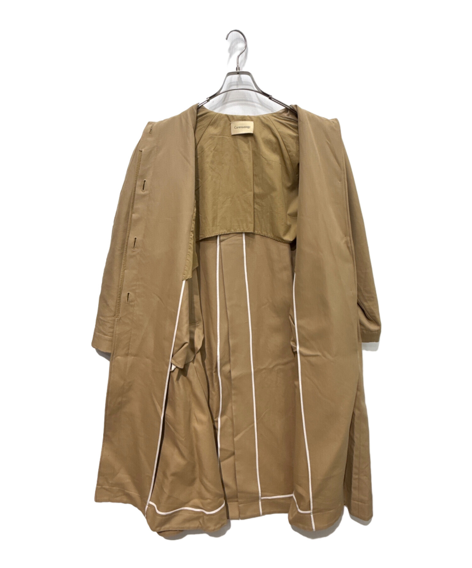 Curensology マンテココート　 ベージュ　専用 中古・古着通販】Curensology (カレンソロジー) ステンカラーコート