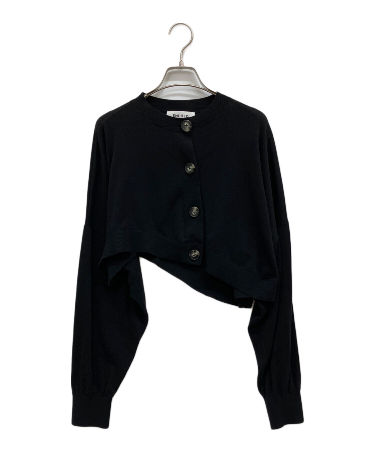 中古・古着通販】ENFOLD (エンフォルド) MICRO-MINI CARDIGAN ブラック
