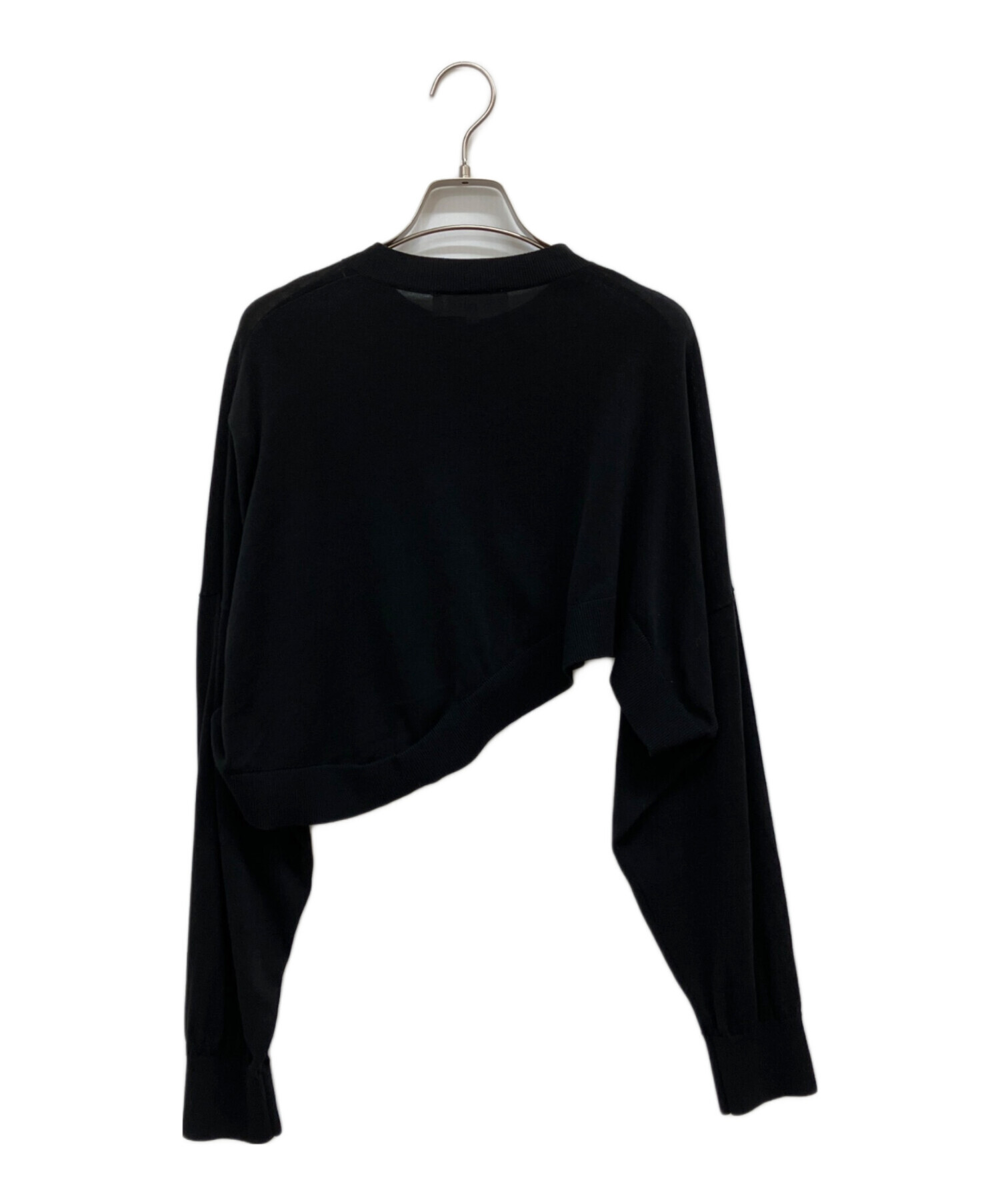 ENFOLD ＴＵＣＫ　ＣＡＲＤＩＧＡＮ　ブラック38size 中古・古着通販】ENFOLD (エンフォルド) MICRO-MINI CARDIGAN ブラック