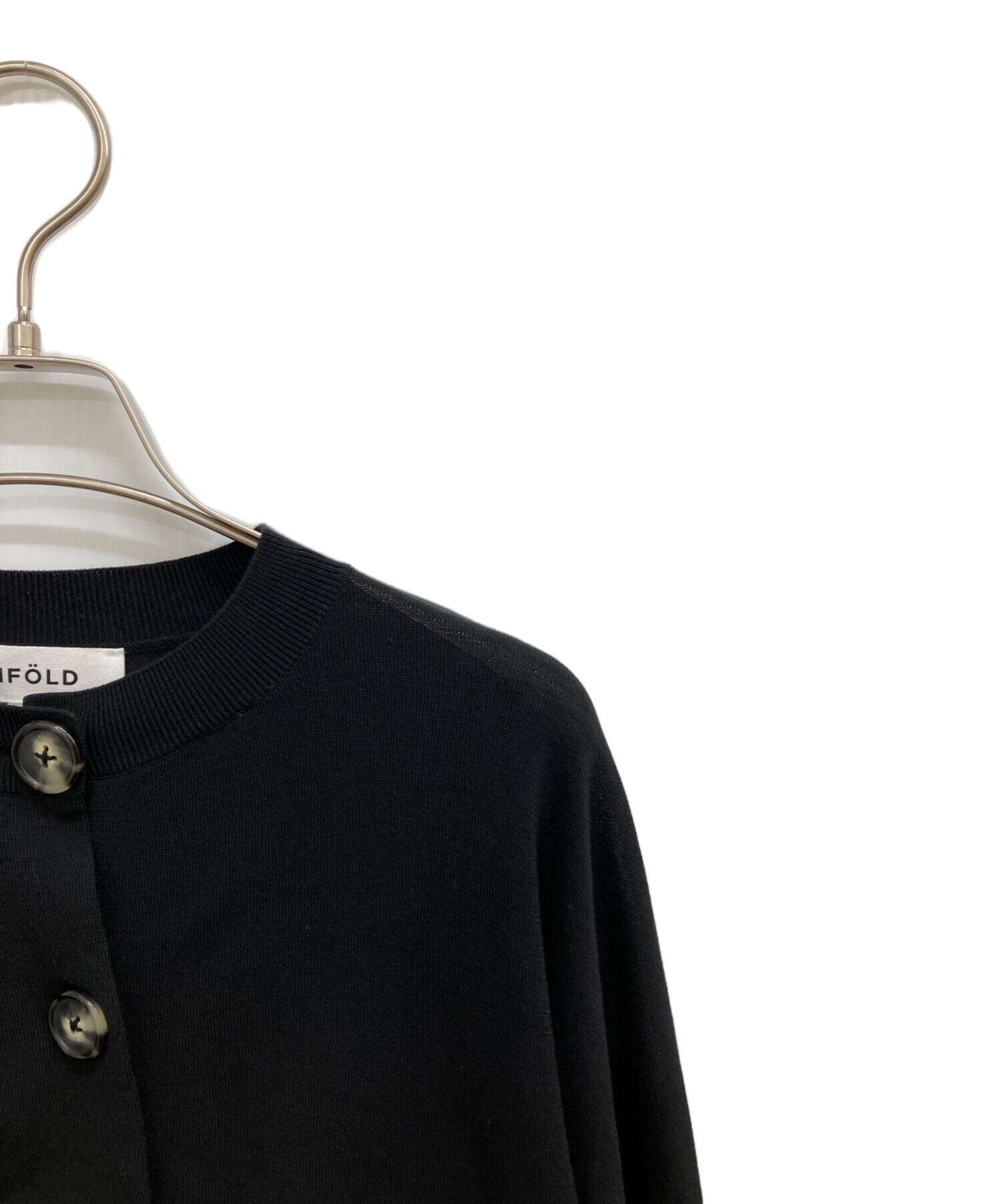 中古・古着通販】ENFOLD (エンフォルド) MICRO-MINI CARDIGAN ブラック