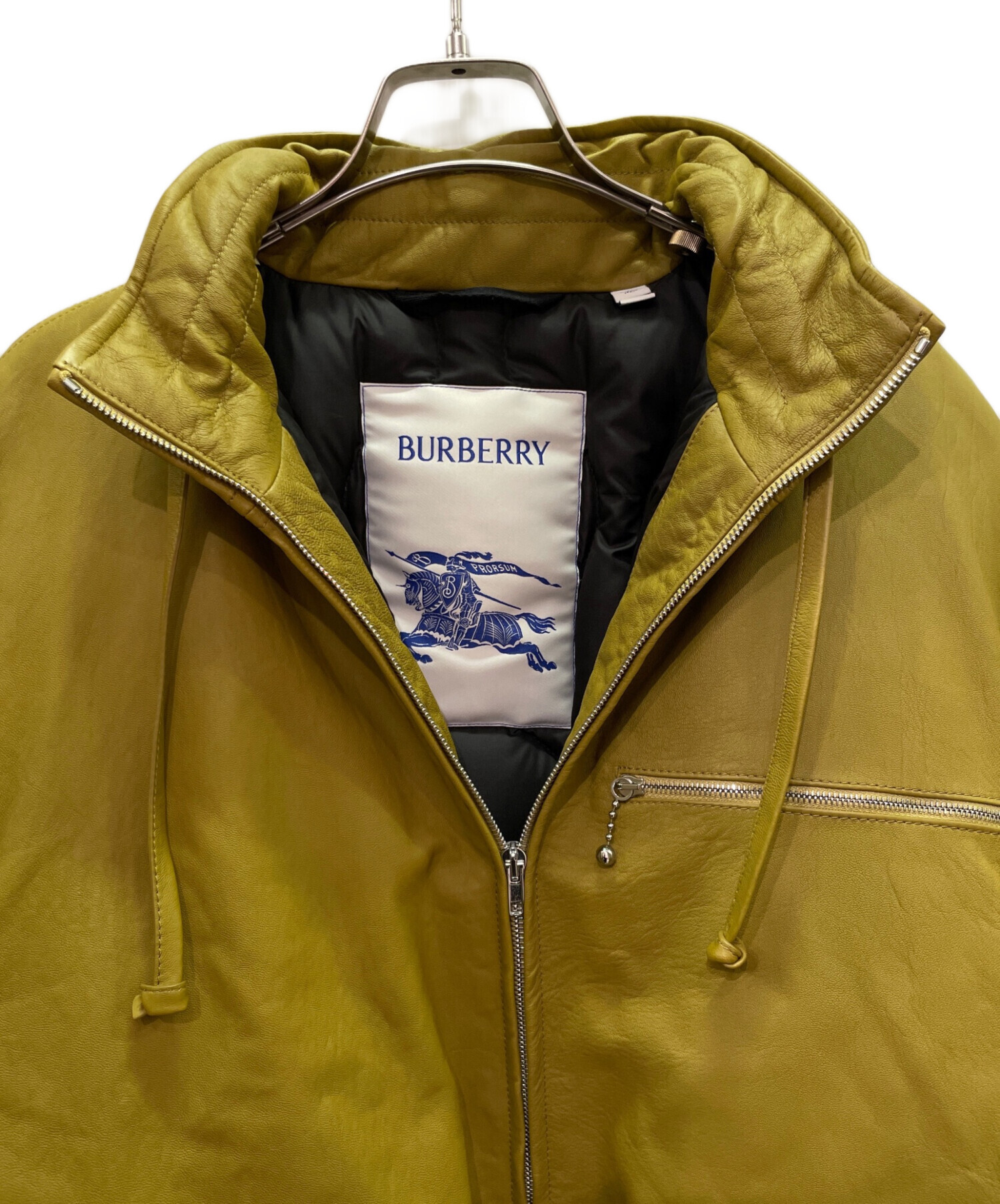 中古・古着通販】BURBERRY (バーバリー) LEATHER DOWN BLOUSON/レザー