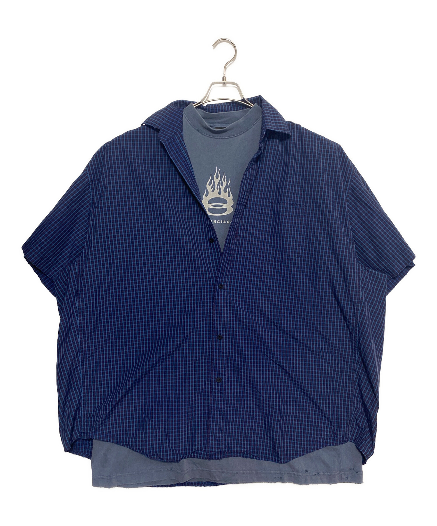 中古・古着通販】BALENCIAGA (バレンシアガ) ロゴレイヤードシャツ