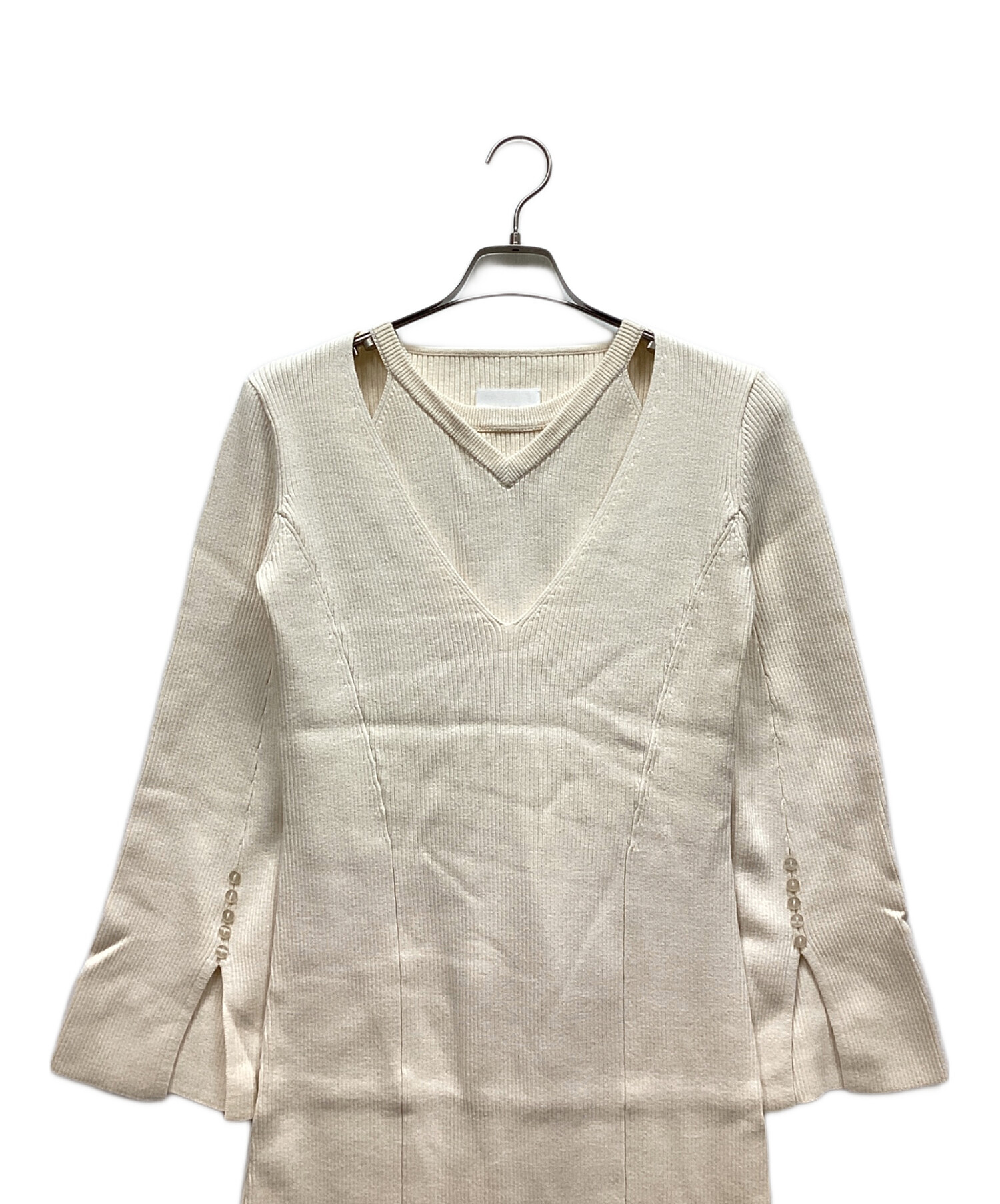 中古・古着通販】Ameri (アメリ) AMERICAN SLEEVE LAYERED KNIT DRESS