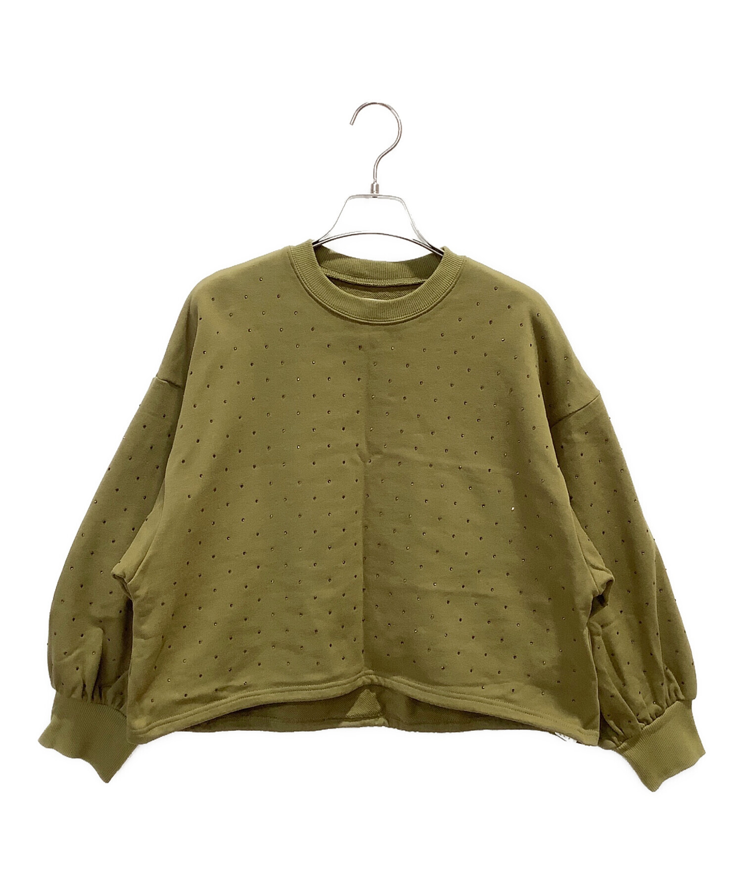 中古・古着通販】AMERI (アメリ) GLOSSY SWEAT SET UP DRESS カーキ 