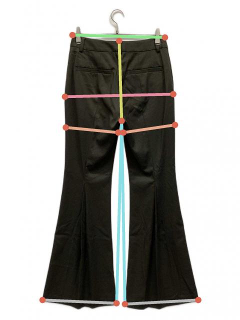 中古・古着通販】CLANE (クラネ) BACK PLEATS FLARE PANTS カーキ