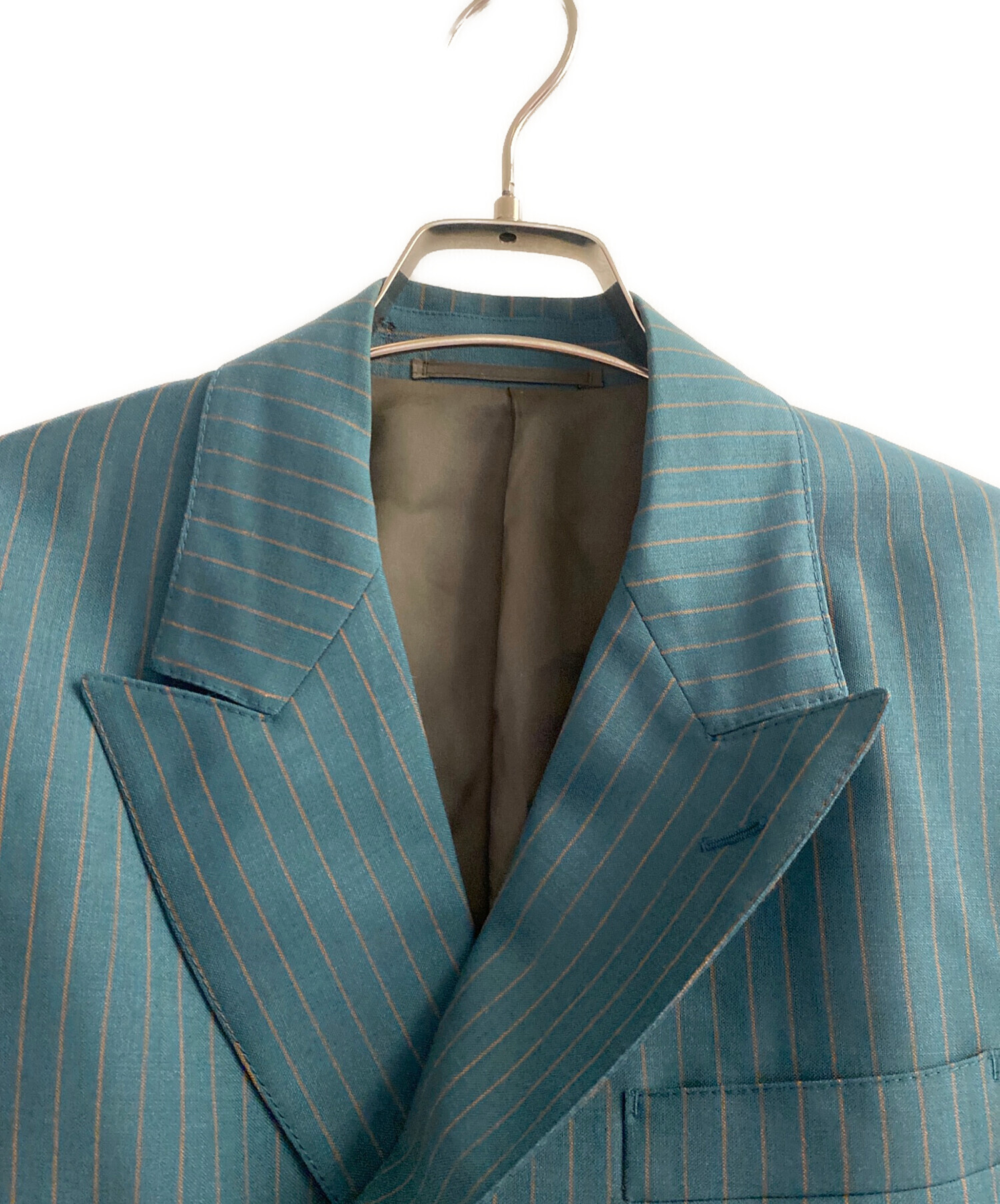 PRADA ダブルジャケット 46 48 中古・古着通販】PRADA (プラダ) ダブルジャケット グリーン サイズ:46