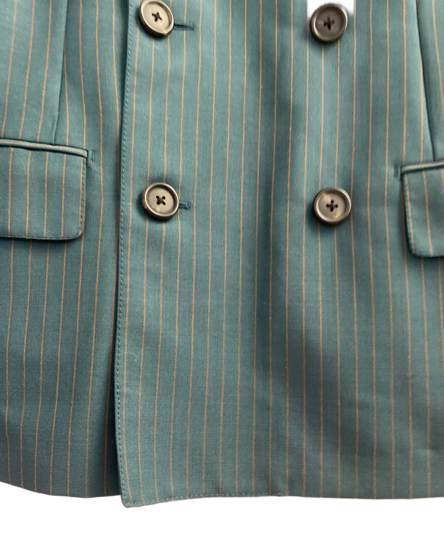 中古・古着通販】PRADA (プラダ) ダブルジャケット グリーン サイズ:46