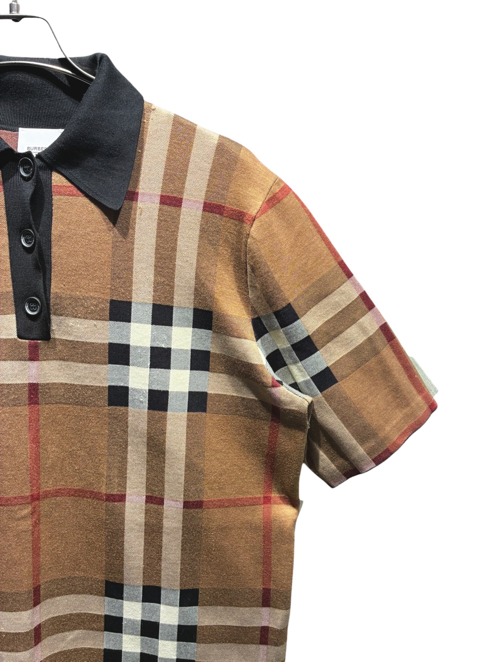 中古・古着通販】BURBERRY (バーバリー) シルクブレンドポロシャツ