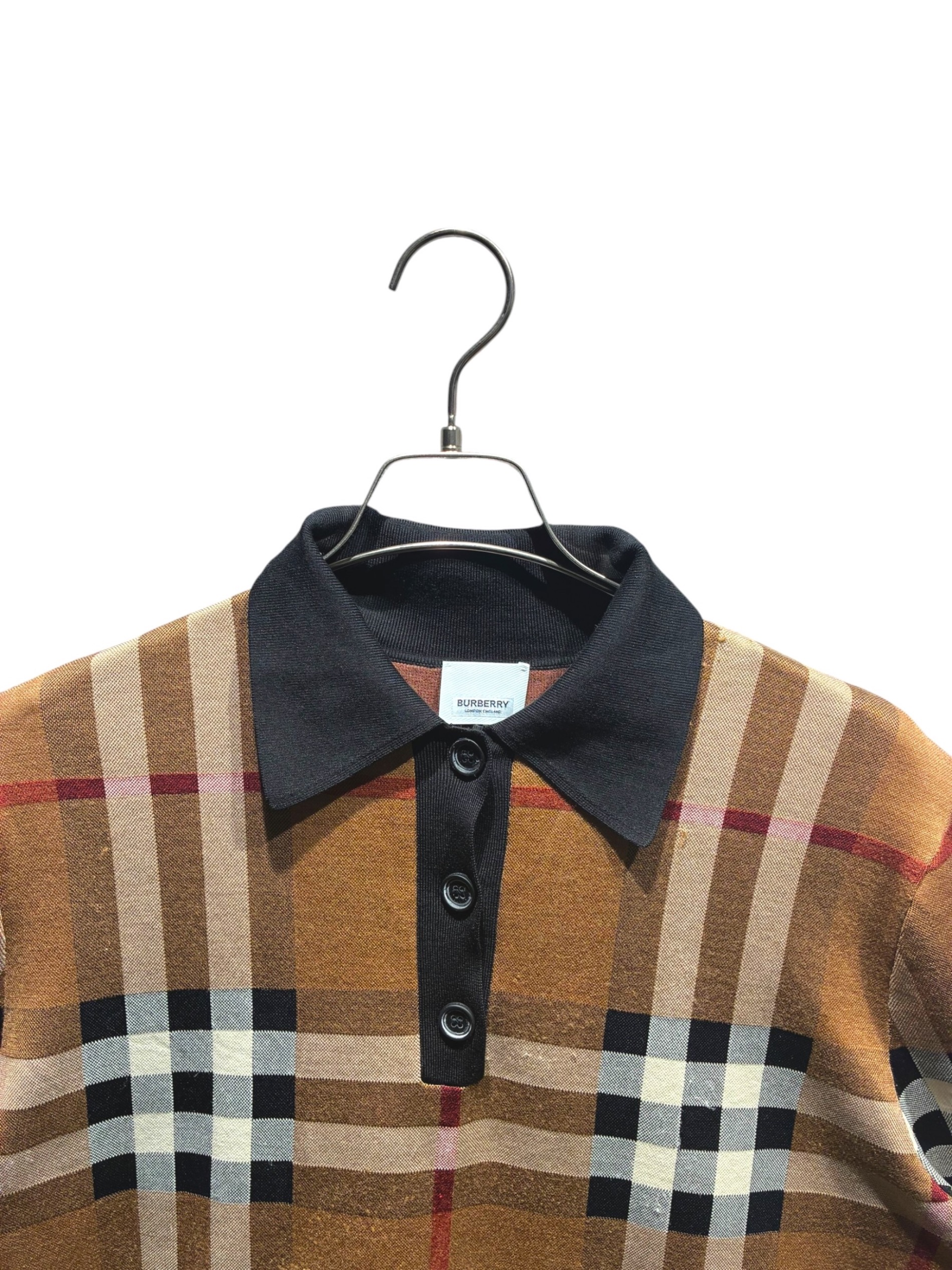 中古・古着通販】BURBERRY (バーバリー) シルクブレンドポロシャツ