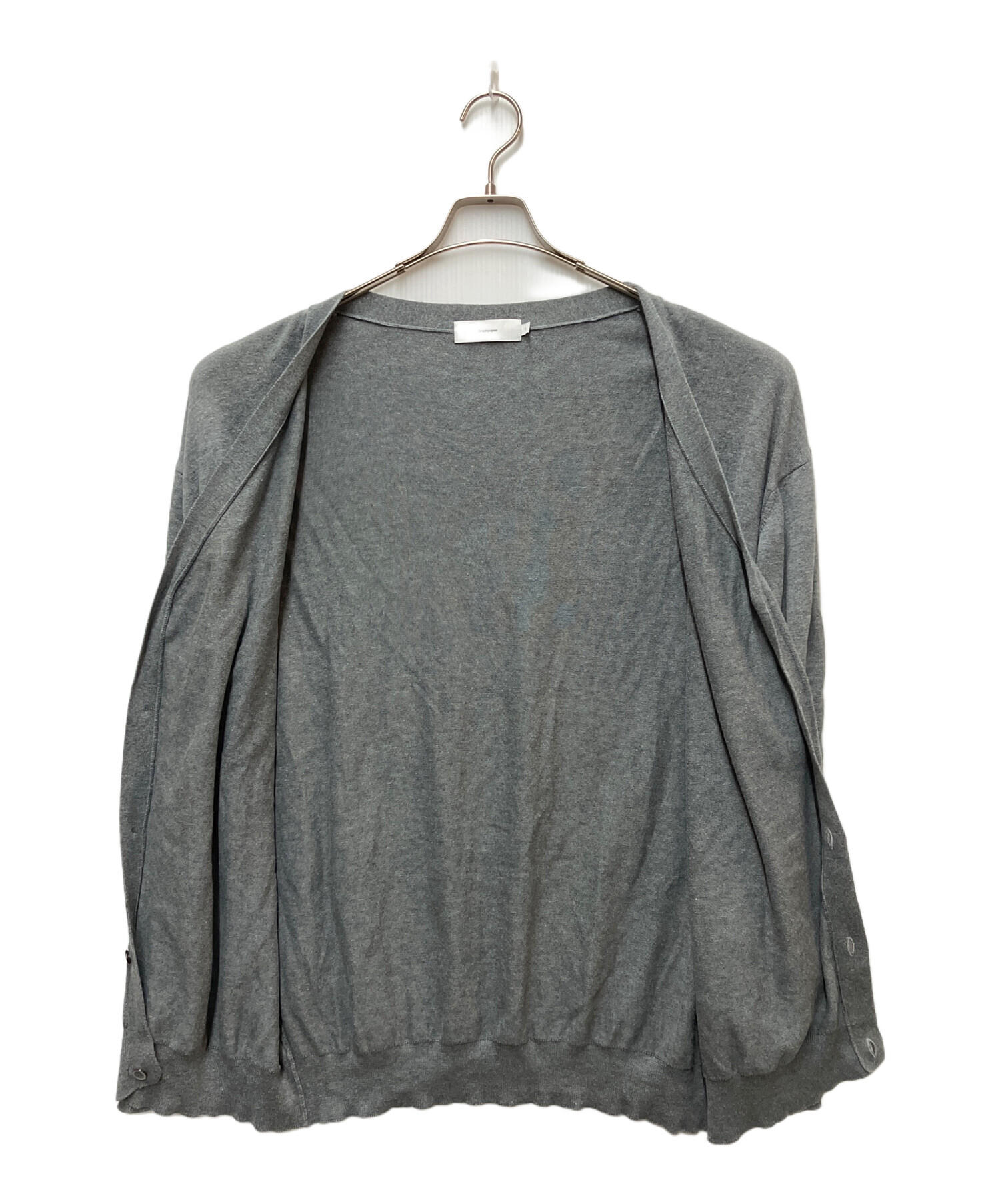 Graphpaper Suvin Cardigan グラフペーパー カーディガン 中古・古着通販】Graphpaper (グラフペーパー) Suvin Cardigan グレー