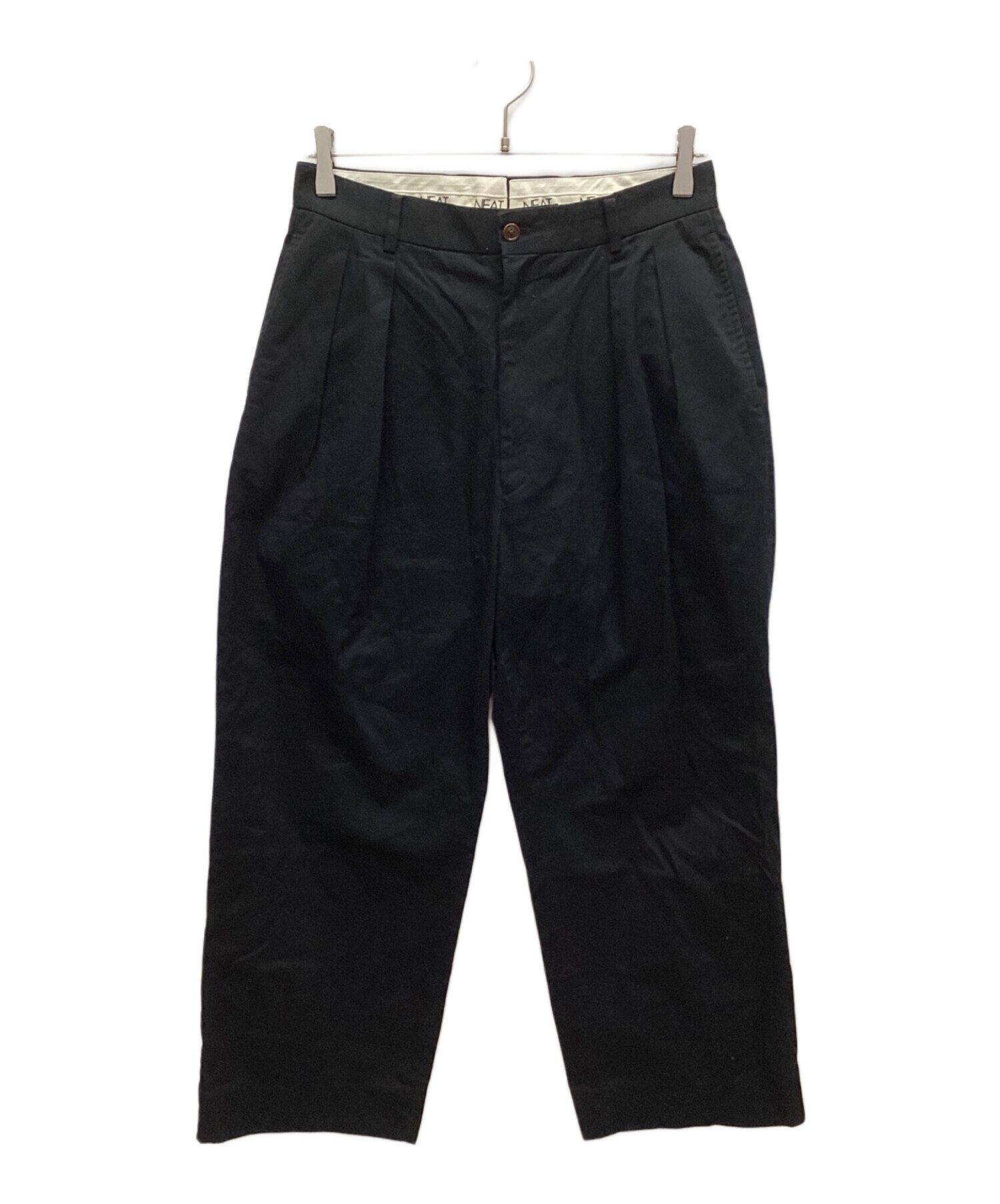 中古・古着通販】NEAT (ニート) タックパンツ ブラック サイズ:44