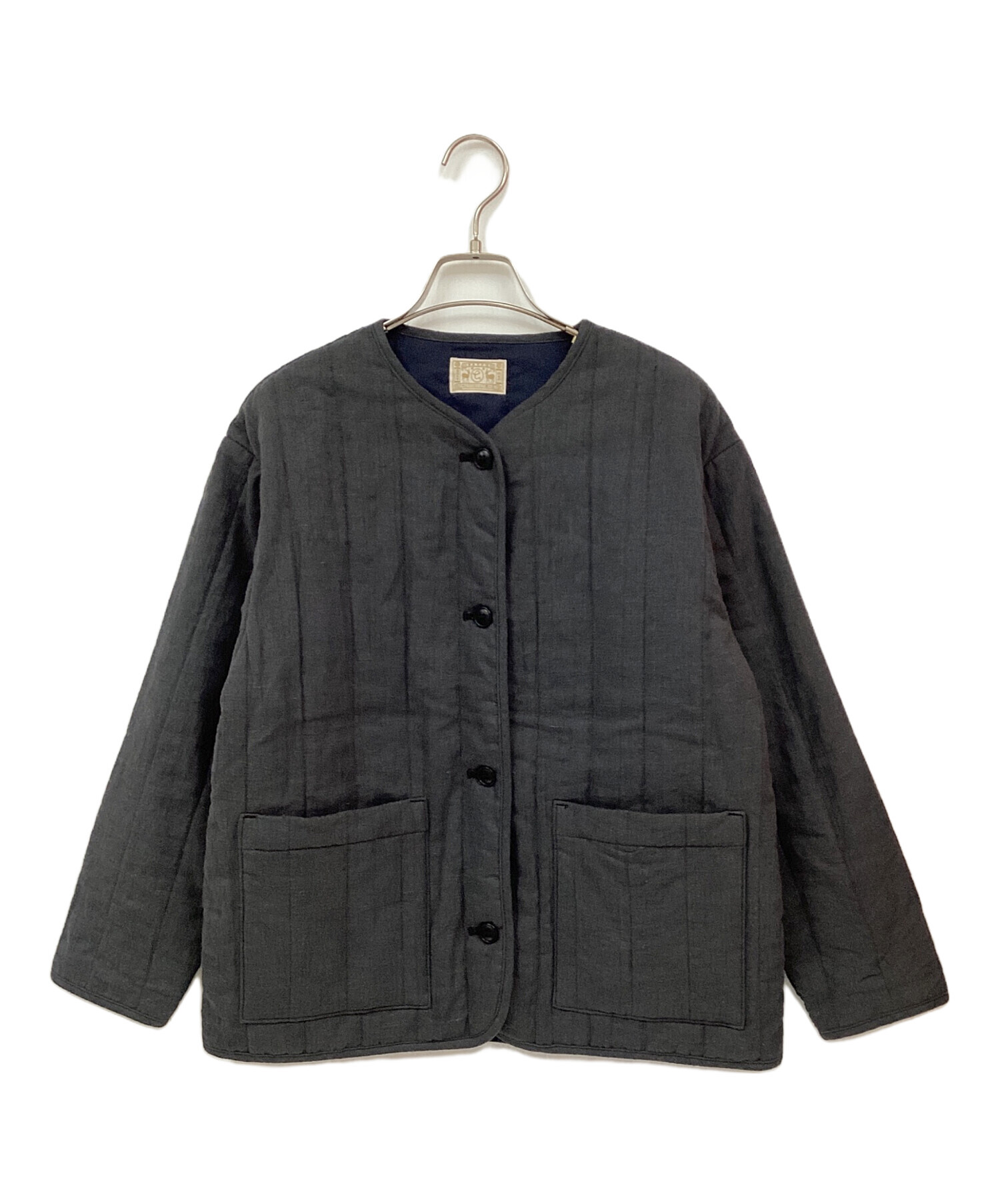 中川政七商店　麻のキルト ショートコート 生成 中古・古着通販】中川政七商店 (ナカガワマサシチショウテン) キルト